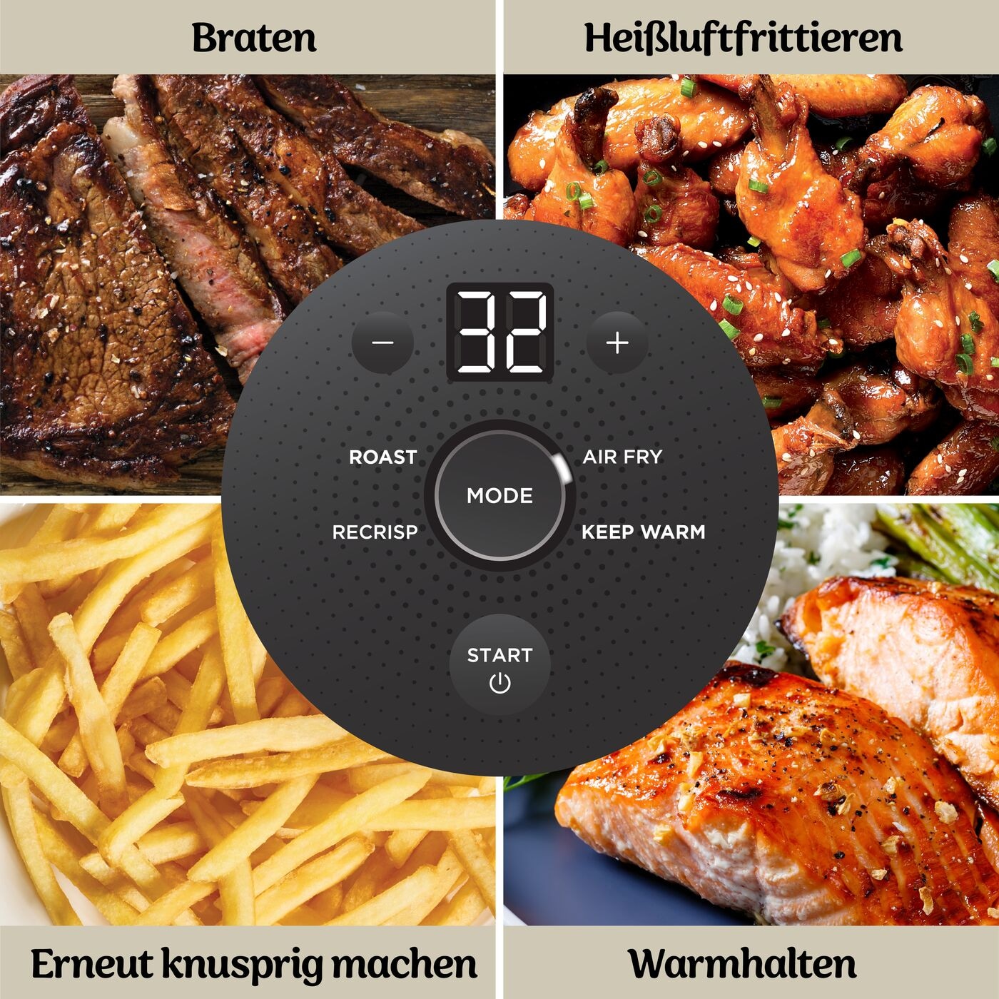 NINJA Heißluftfritteuse »CRISPi 4-in-1 Cyber Space - FN101EUGY« 1700 W tragbar