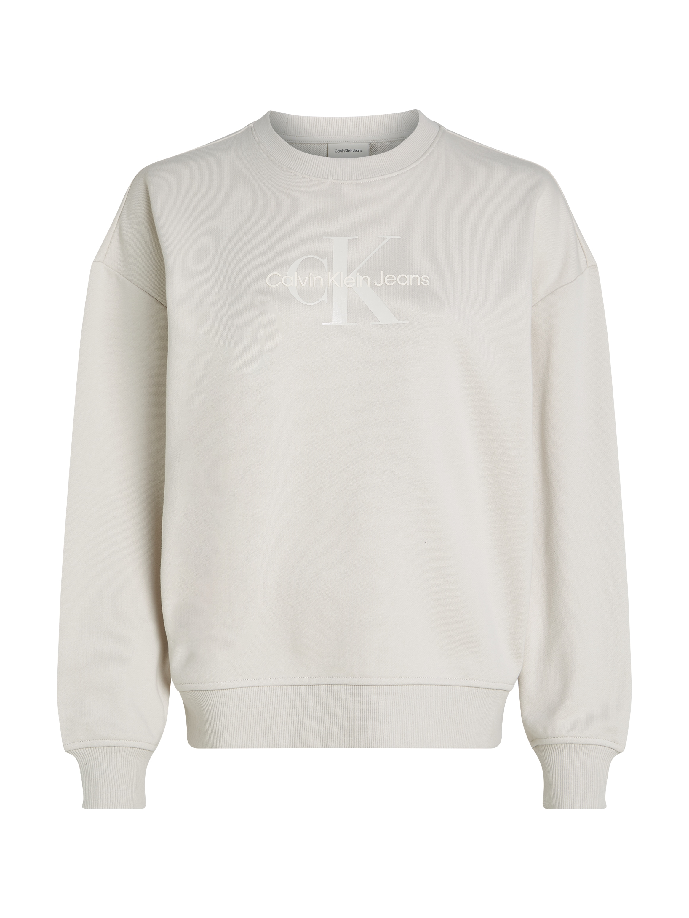 Calvin Klein Jeans Sweatshirt »GLOSSY MONOLOGO REGULAR CREWNECK«, mit Logodruck
