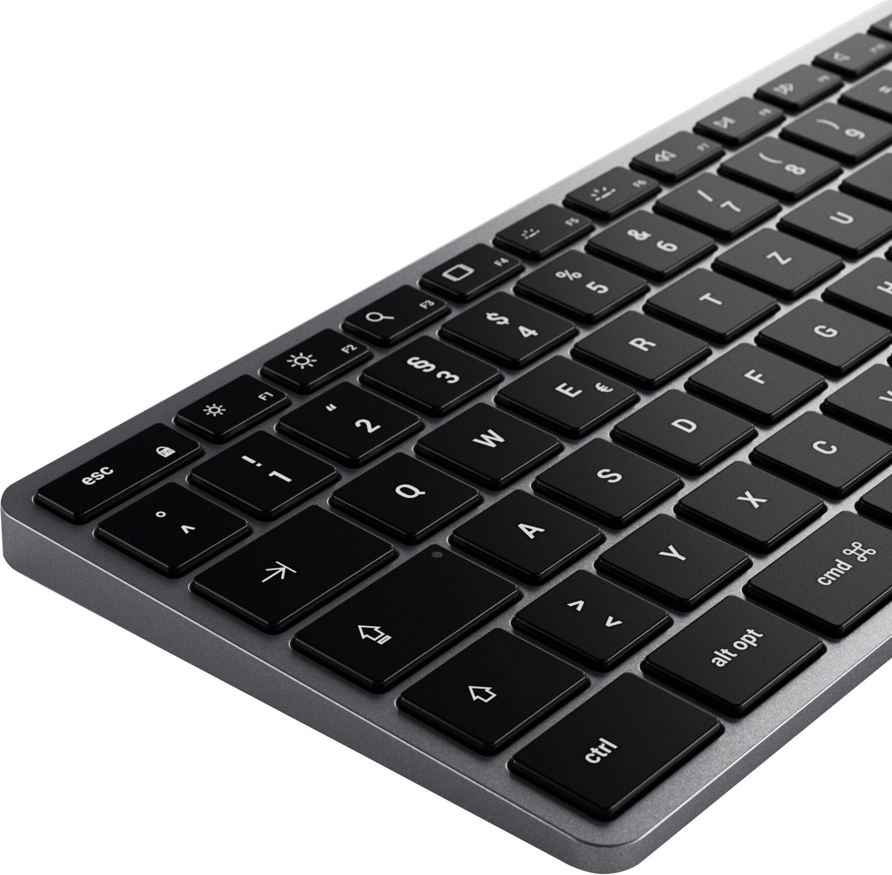 Satechi Tastatur »Slim W3 USB-C Wired Keyboard-DE (German)«, (Funktionstasten-Lautstärkeregler-Multimedia-Tasten-USB-Anschluss-Ziffernblock-iOS Sondertasten)