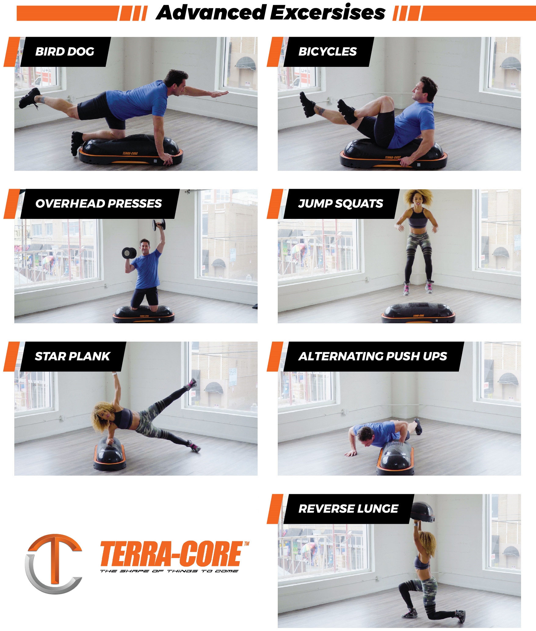 Terra Core Balancetrainer »Terra Core«, (mit Luftpumpe), Universelle Workout Bench, Stepp und Balance Board