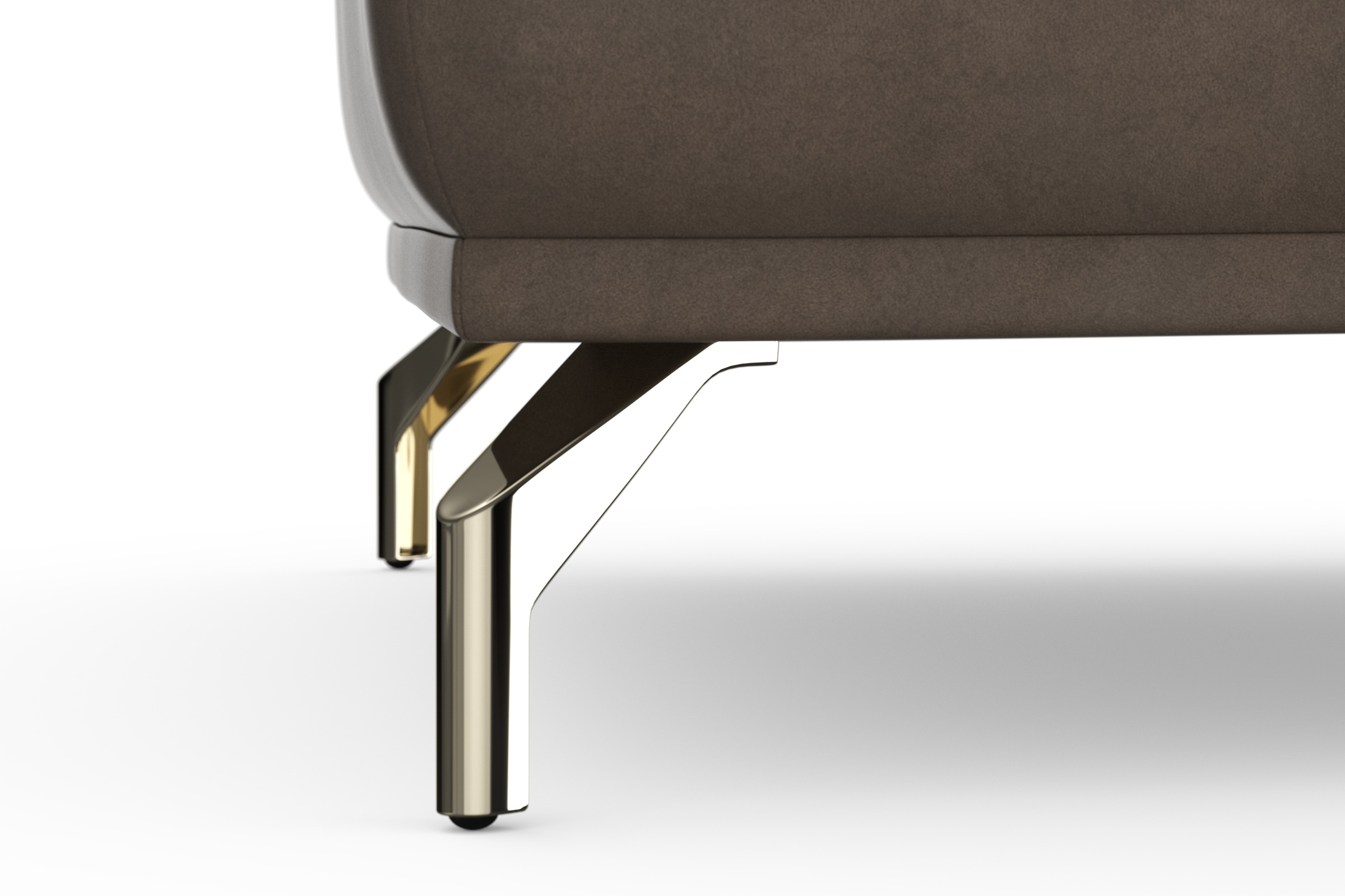 sit&more Hocker »Bailando«, mit Federkern und satinierten Nickelfüßen