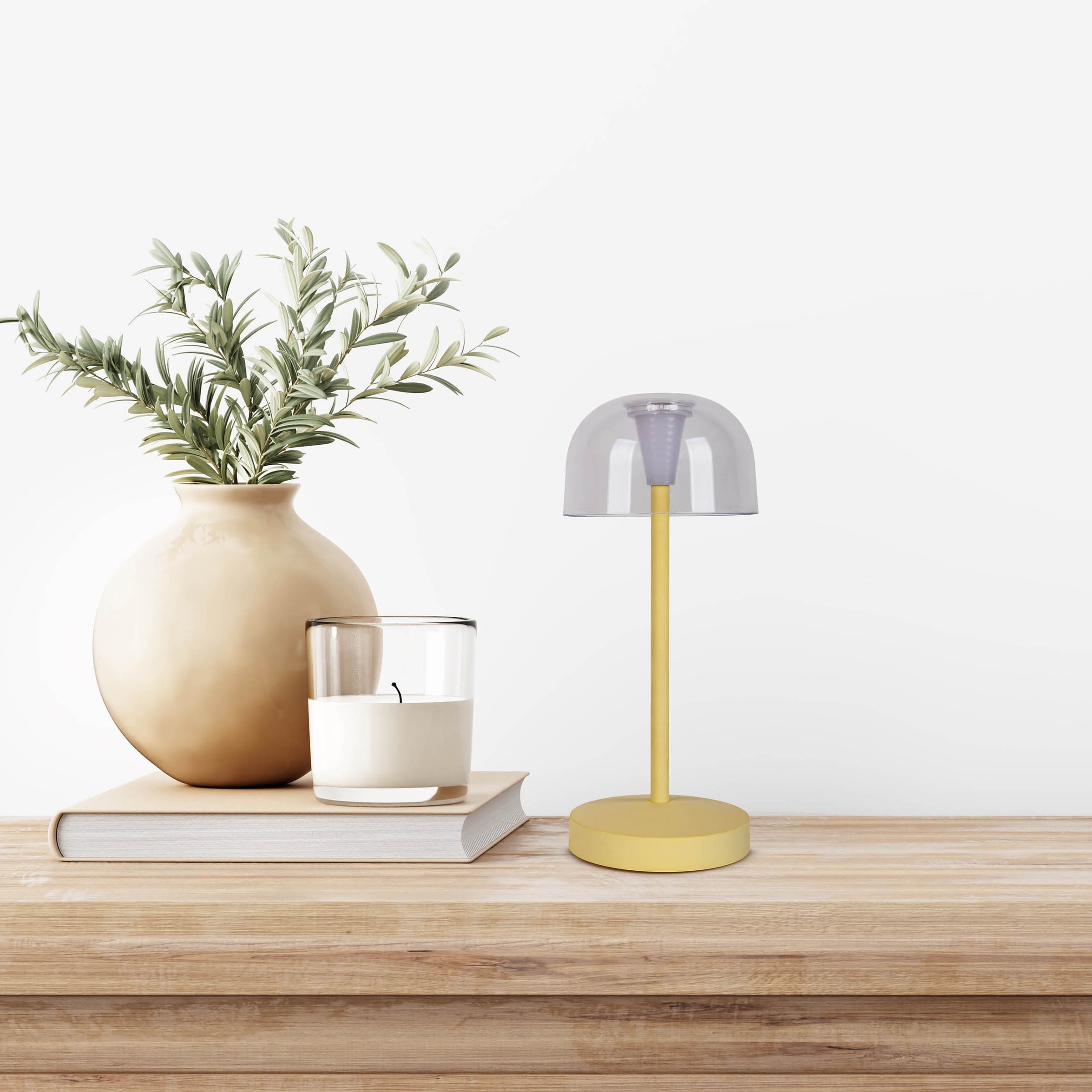 näve LED Tischleuchte »Gomba 18,5 cm«, 2er-Set, Leuchtmittel LED-Modul | LED fest integriert, über USB-Kabel aufladbar, Memoryfunktion, stufenlos dimmbar
