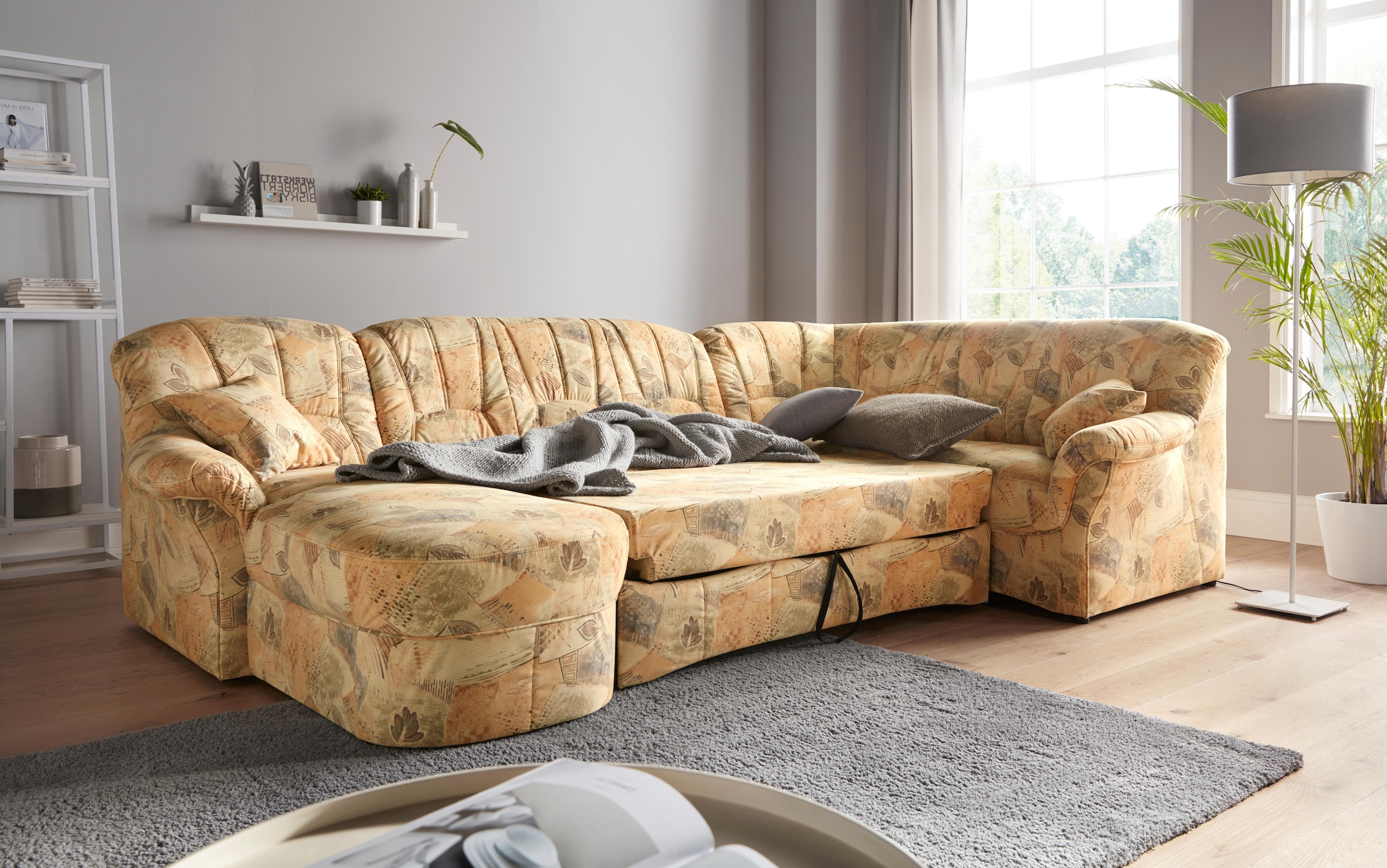 DOMO collection Wohnlandschaft "Bahia mit viel Platz, zeitloses Design, U-F günstig online kaufen