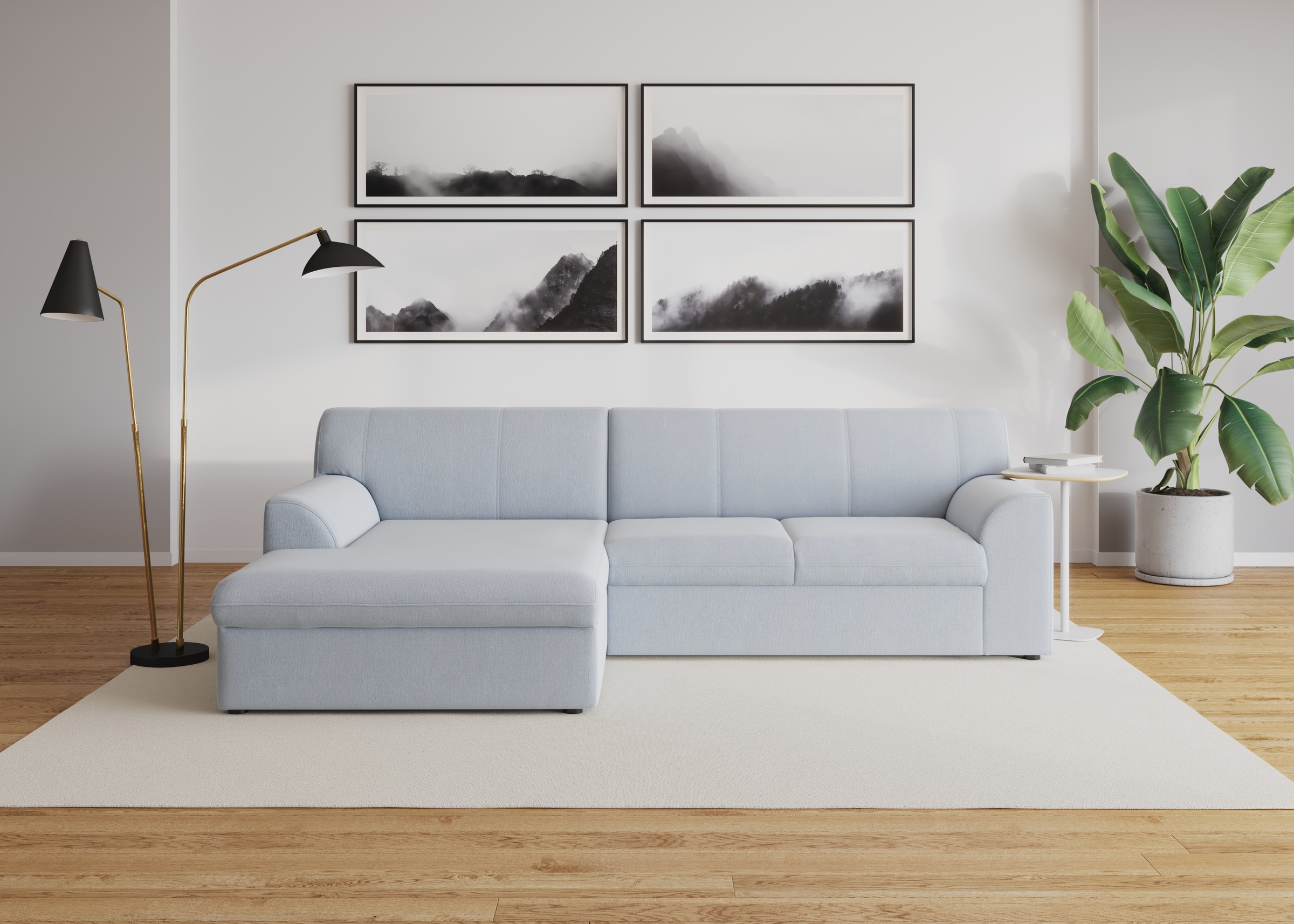 DOMO collection Ecksofa »Topper, elegant und zeitlos, kompaktes Stellmaß 24 günstig online kaufen