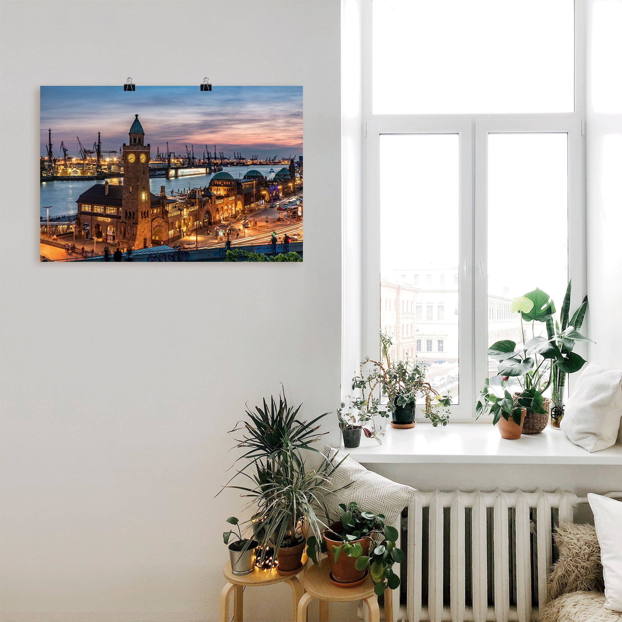 Artland Wandbild »Landungsbrücken Hamburg«, Hamburg, (1 St.), als Alubild, günstig online kaufen