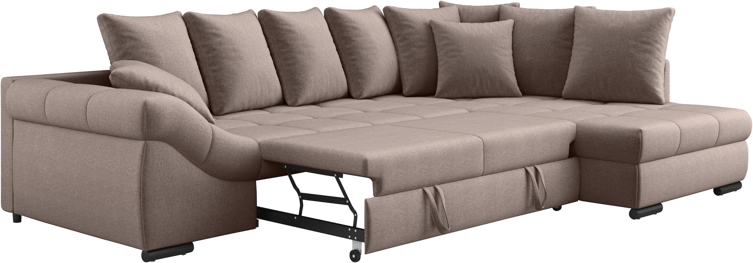 Mr. Couch Ecksofa »Pietro, L-Form, mit Bett, wahlweise mit Kaltschaum« mit Kaltschaum und Bett