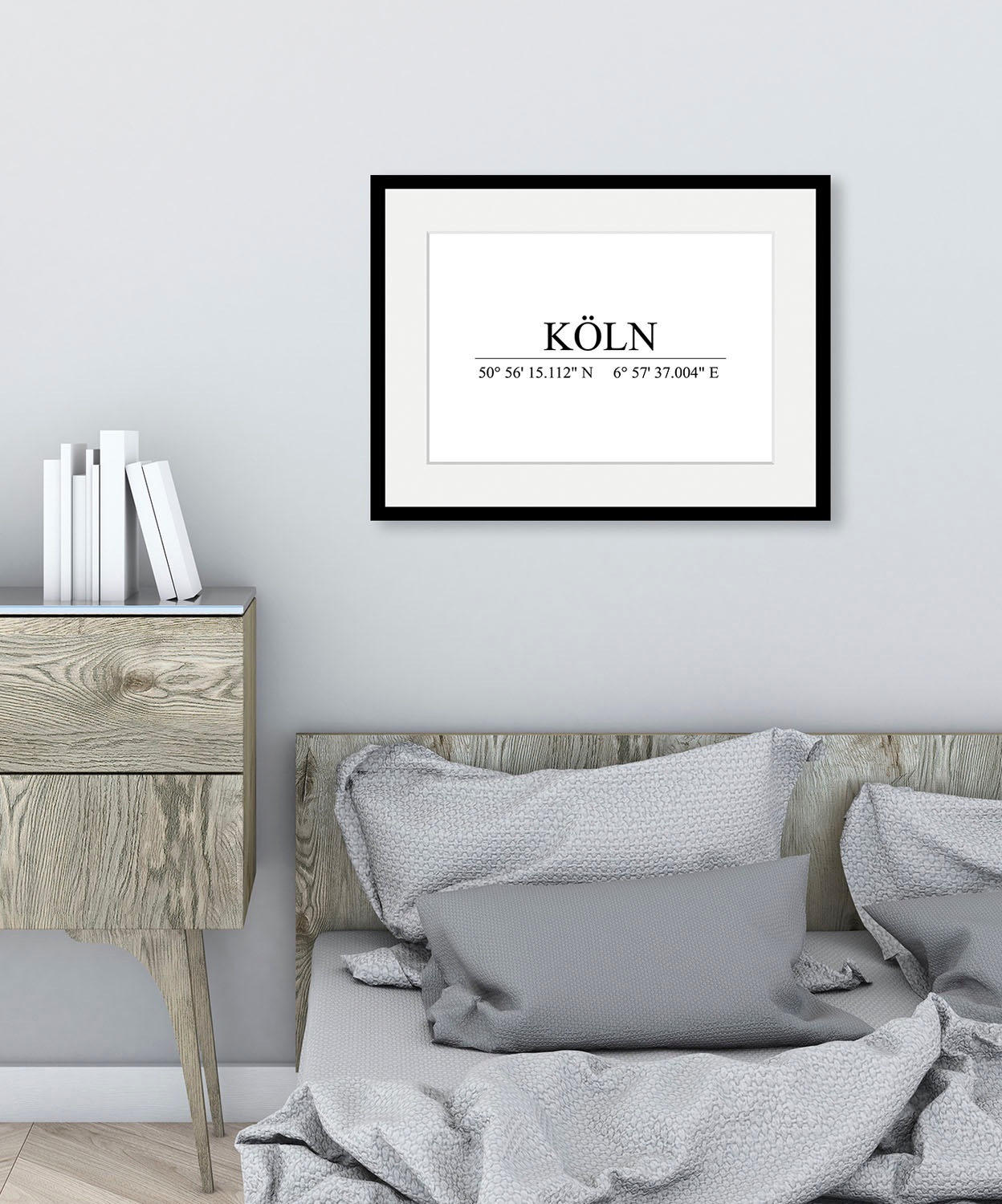 queence Bild »KÖLN«, Städte-Schriftzug-Deutschland-Stadt-Köln-Schwarz-Weiß, günstig online kaufen