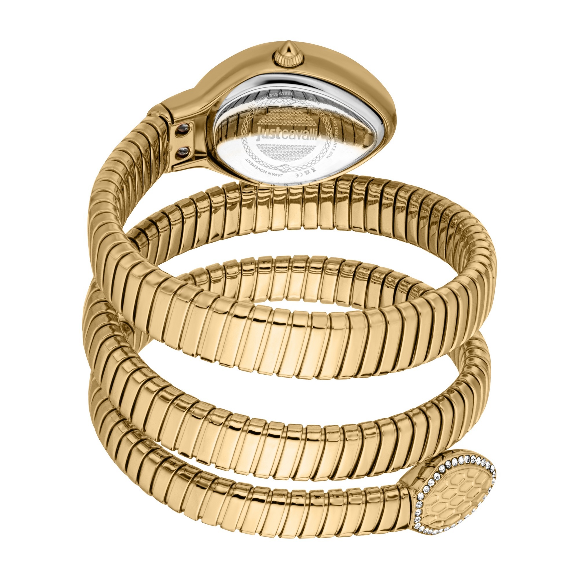 Just Cavalli Time Quarzuhr »Carezza«, Armbanduhr, Damenuhr, Edelstahlarmband, analog, Kristallsteine