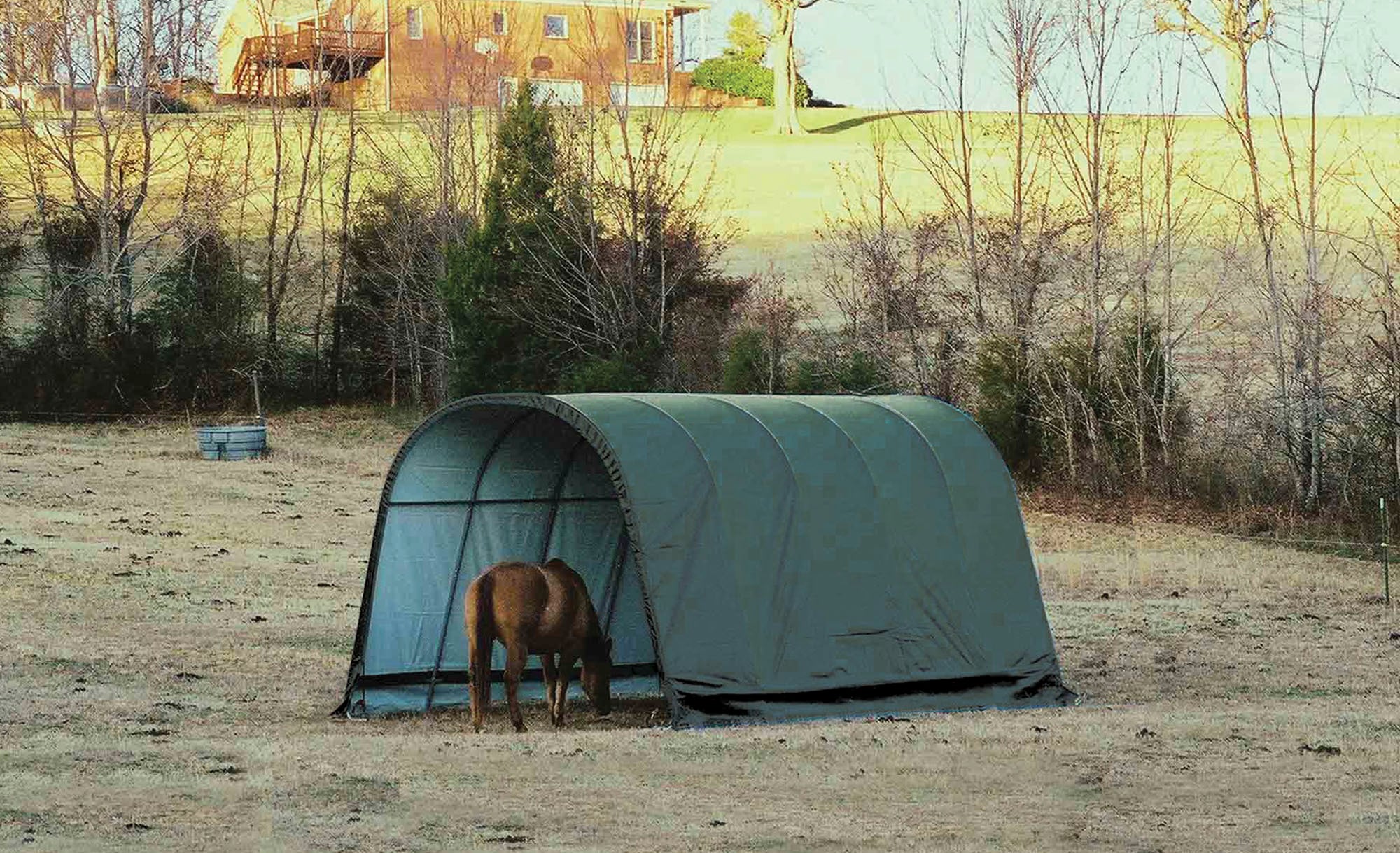 ShelterLogic Foliengerätehaus »Weidezelt, Zeltgarage, Run-In-Shed«, Grün, 610x400x300 cm