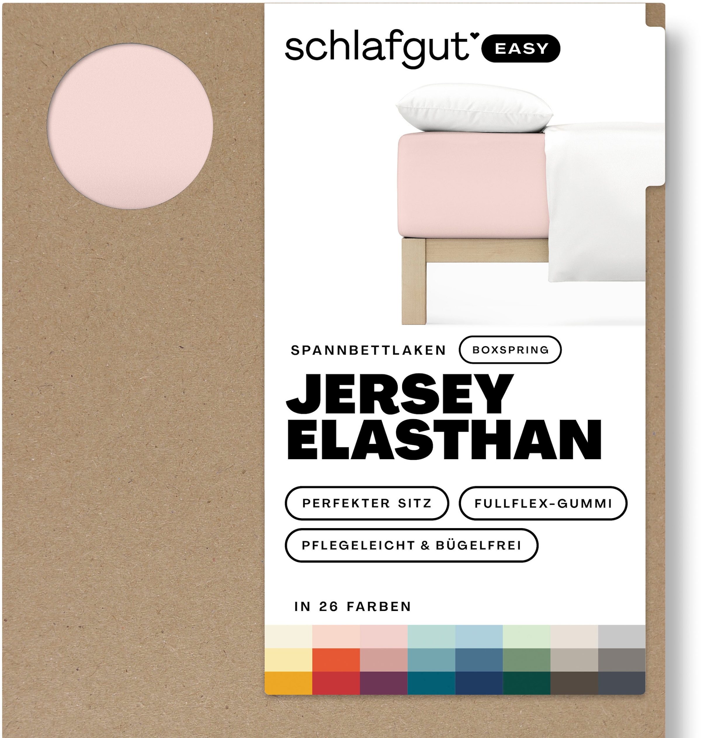 Schlafgut Spannbettlaken »EASY Jersey Elasthan Boxspring«, MADE IN GREEN by günstig online kaufen