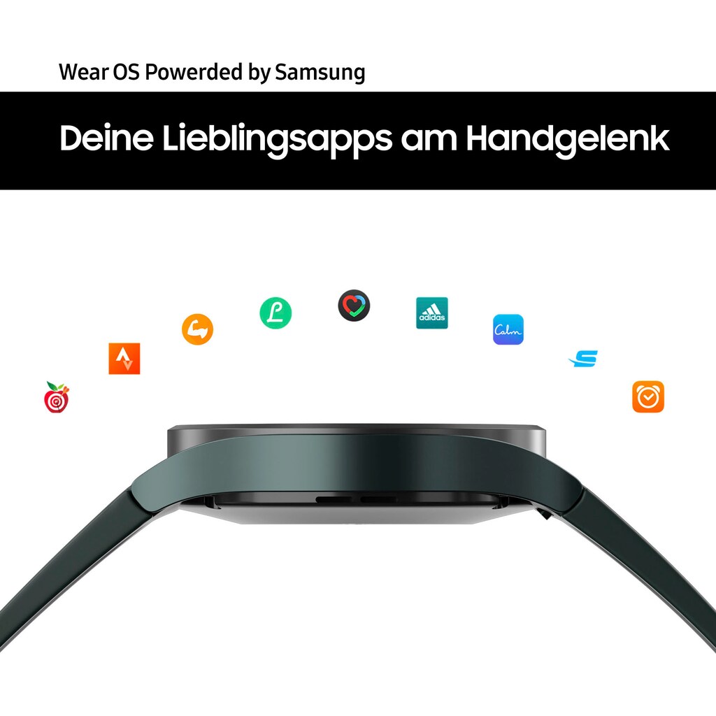 Samsung Smartwatch »Galaxy Watch 4 44mm BT«, (Wear OS by Google Fitness Uhr, Fitness Tracker, Gesundheitsfunktionen)