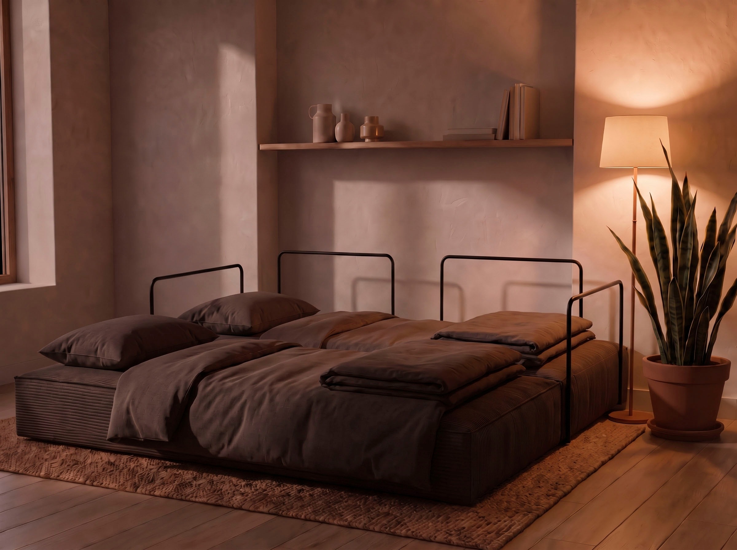 OTTO home Schlafsofa »Benny, Gästebett 181x198 cm, in 2 Qualitäten mit Zierkissen« CLASSIC - Bonnellfedern - ideal als Gästebett
