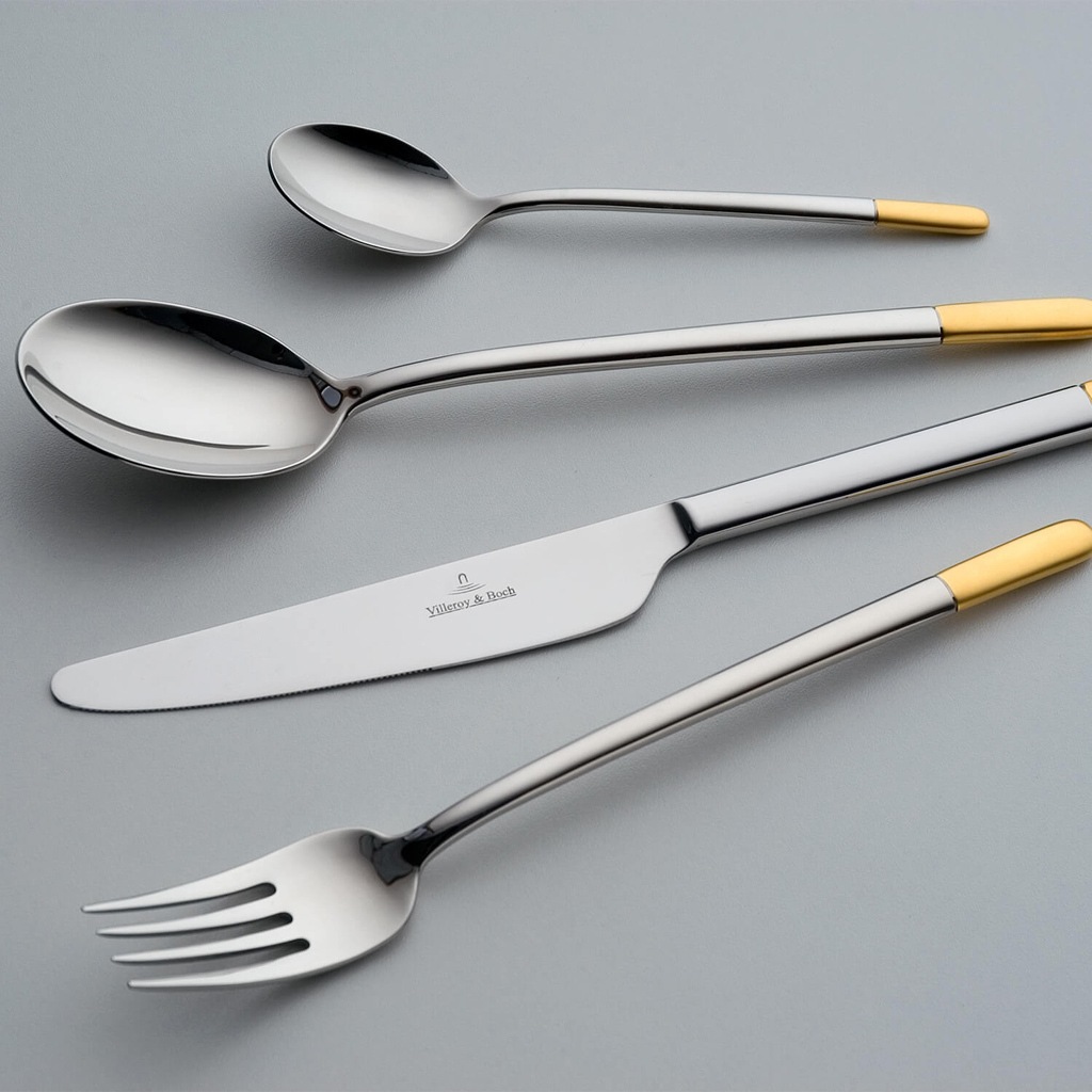 Villeroy & Boch Besteck-Set »Tafelbesteck Ella 24er Set silber-gold« günstig online kaufen