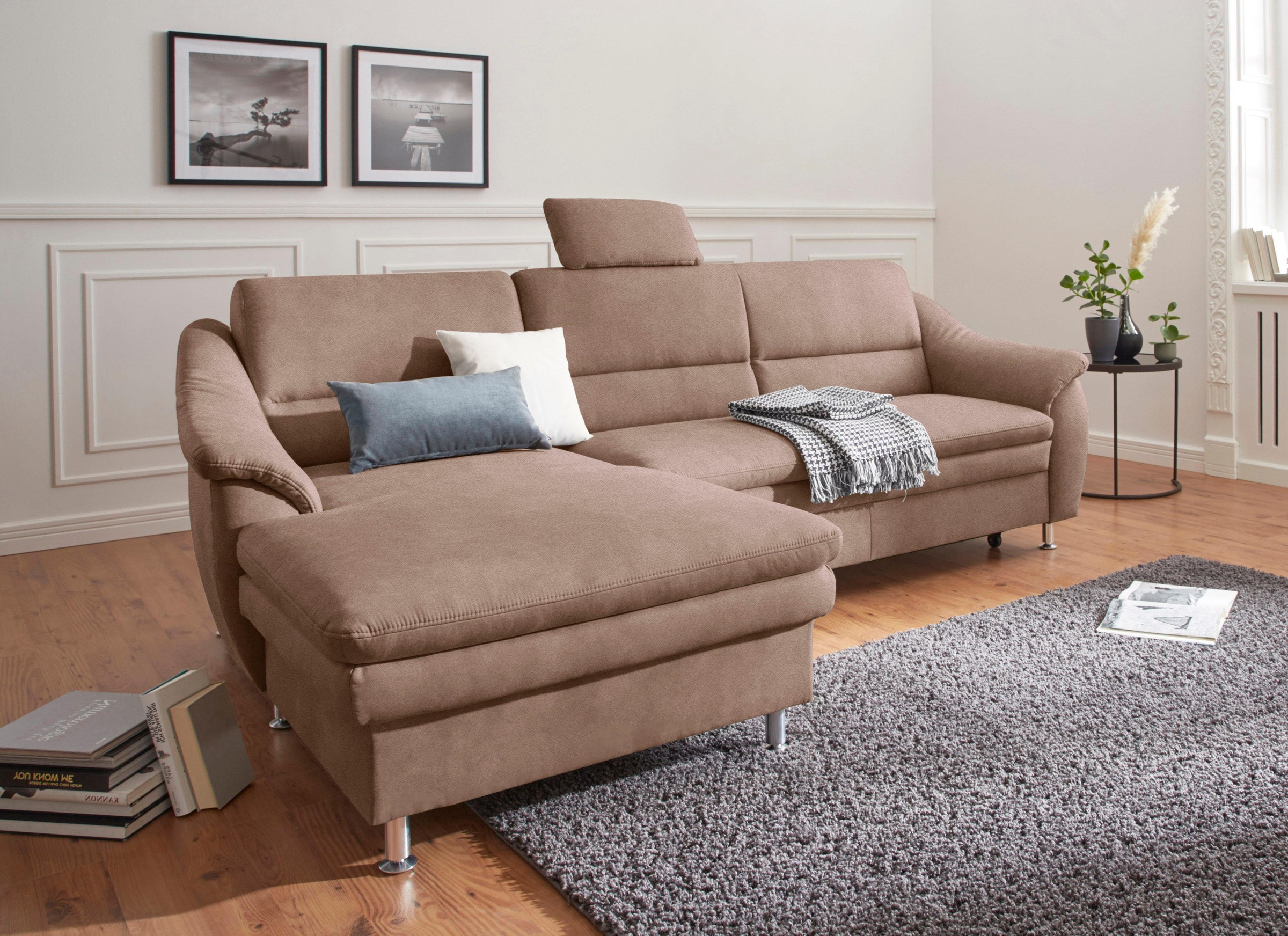 sit&more Ecksofa »Cardoso L-Form« mit Federkern, wahlweise mit Bettfunktion günstig online kaufen