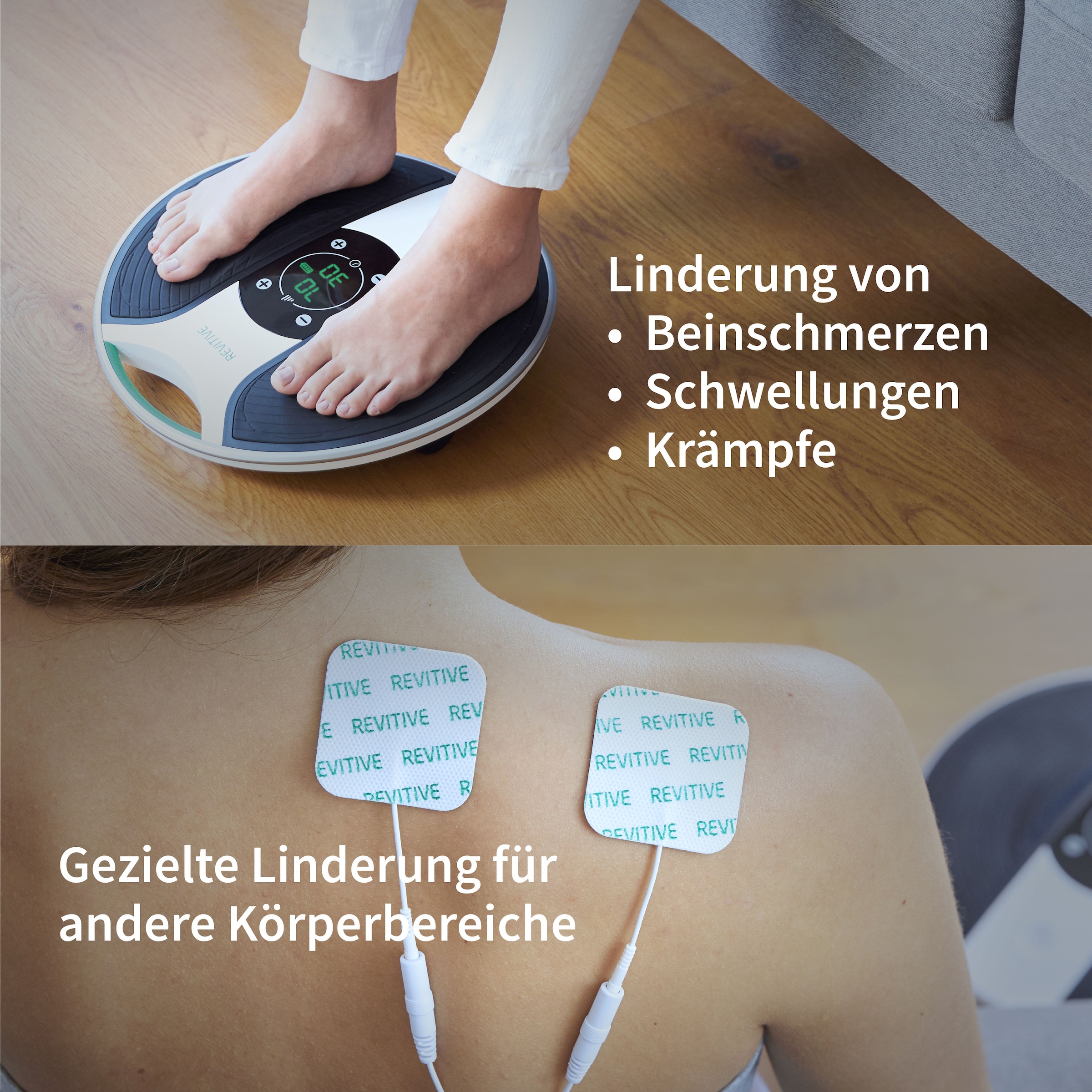 REVITIVE EMS-Gerät »Medic Plus Knie Durchblutungs-Stimulator« Lindert Beschwerden, schlechte Durchblutung, Schwellungen, Krämpfe