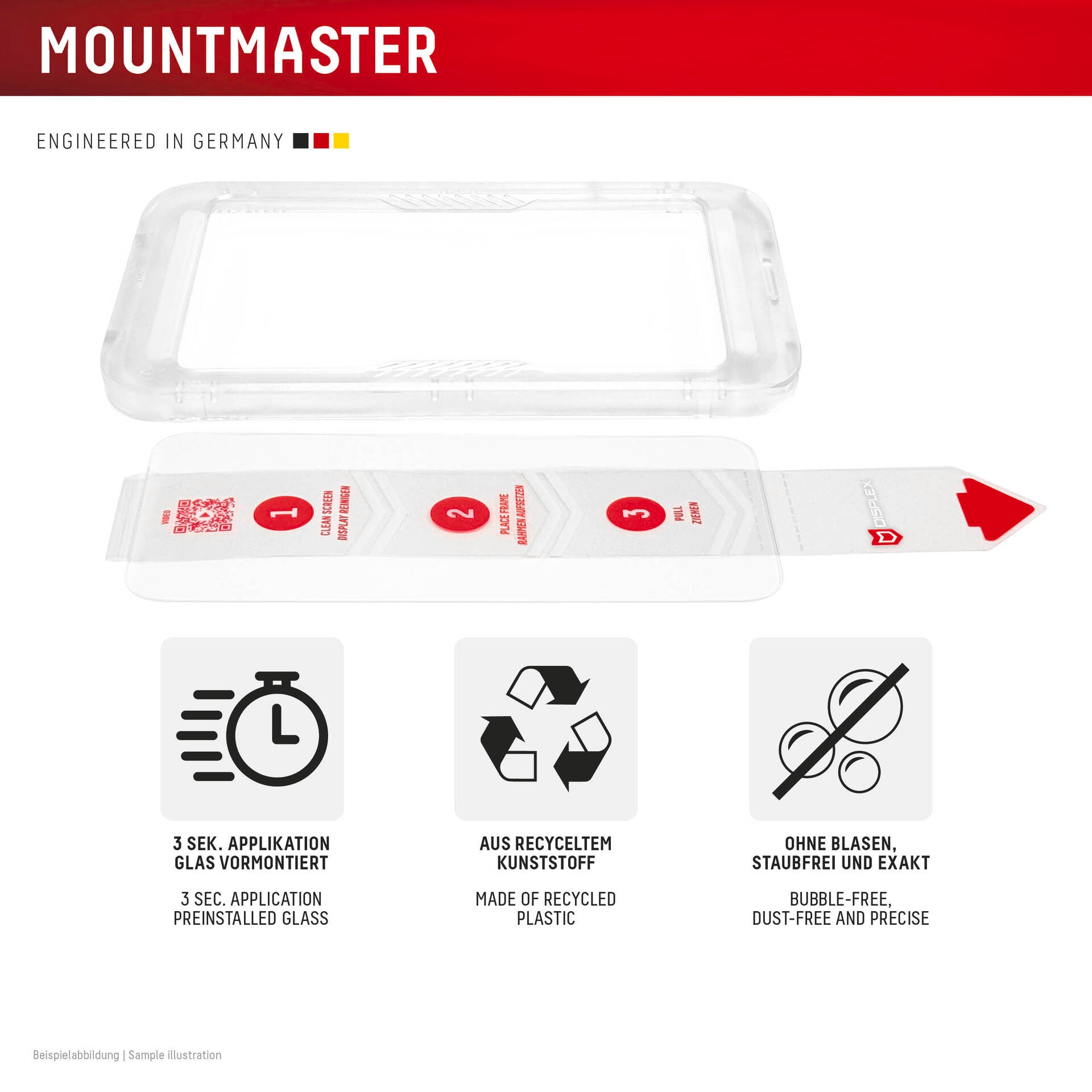 Displex Displayschutzglas »Real Glass Screen Protector inkl. Case mit MountMaster« für Samsung Galaxy S26 Ultra Displayschutzfolie, Schutzfolie, Bildschirmschutz, kratz- & stoßfest