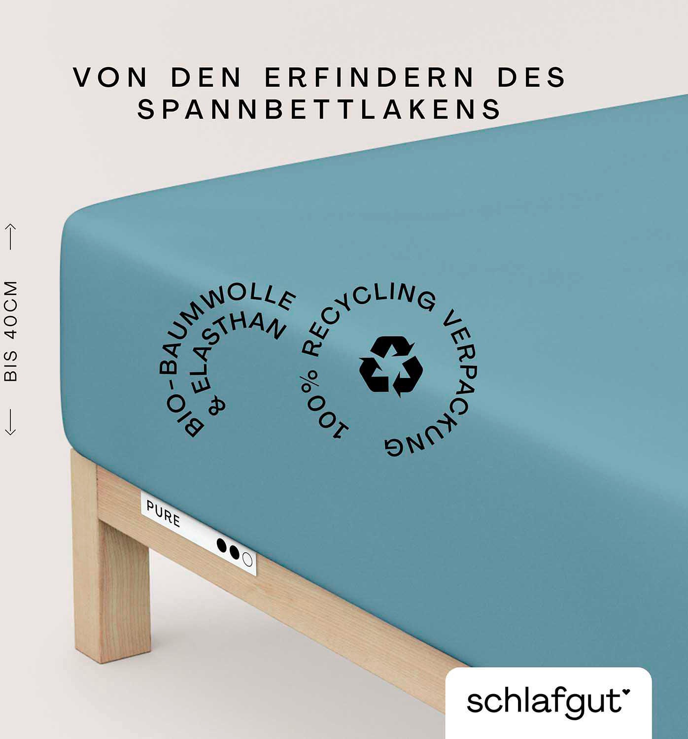 Schlafgut Spannbettlaken »PURE BOXSPRING in Gr. 90x200, 140x200 oder 180x20 günstig online kaufen