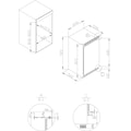 Amica Einbaukühlschrank, UKS 16157, 81,5 cm hoch, 49,5 cm breit, 81,5 cm hoch, dekorfähig + unterbaufähig