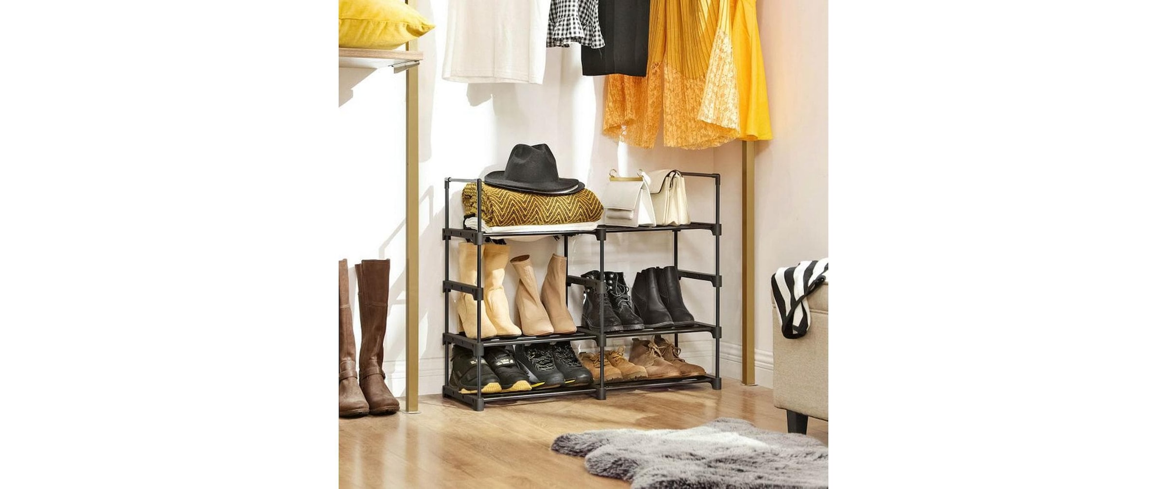 SONGMICS Schuhregal »30 cm x 106 cm, Schwarz«