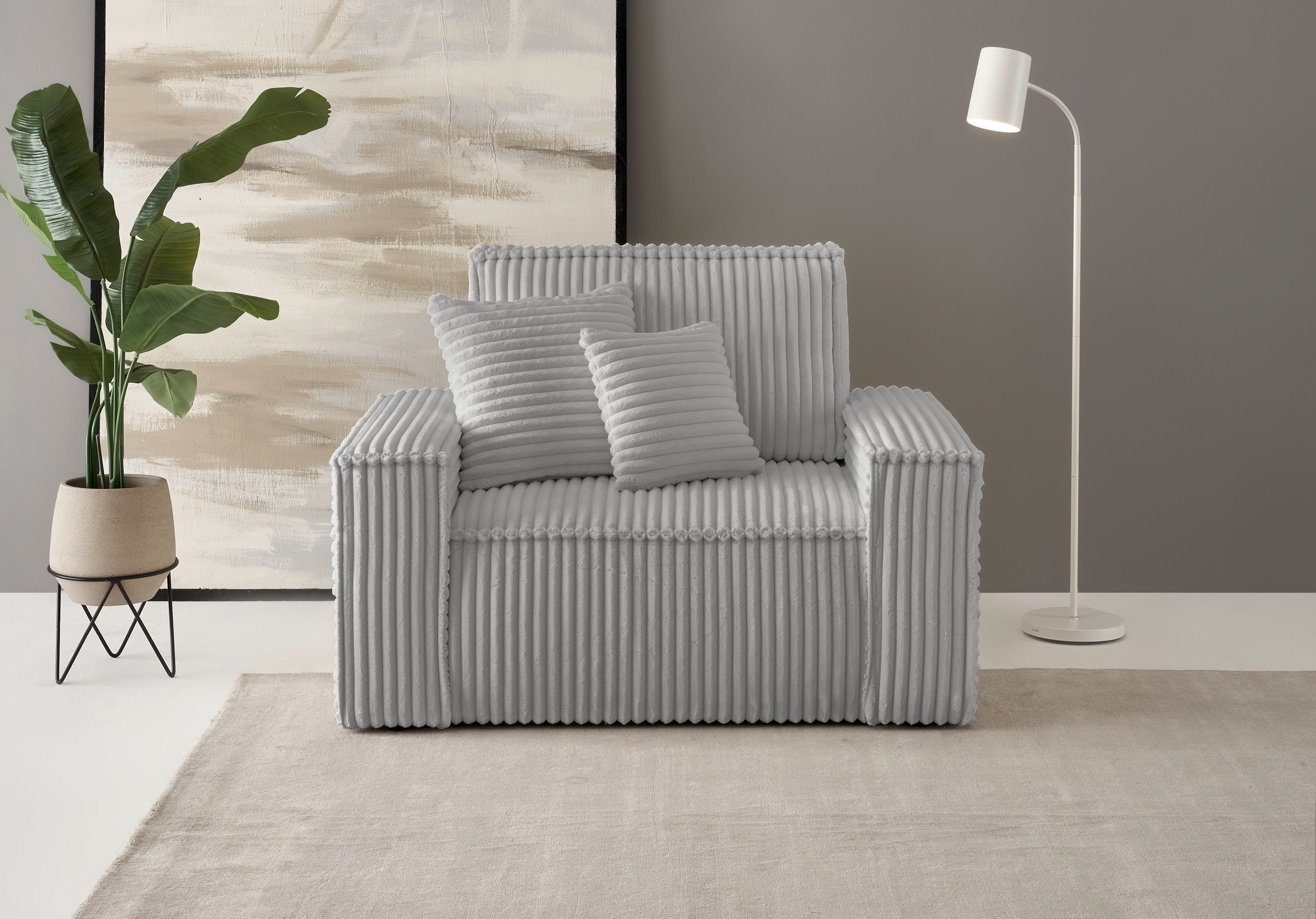 andas Loveseat »FINNLEY, XXL-Sessel, Lesesessel, trendige Stoffe, inkl. Zie günstig online kaufen
