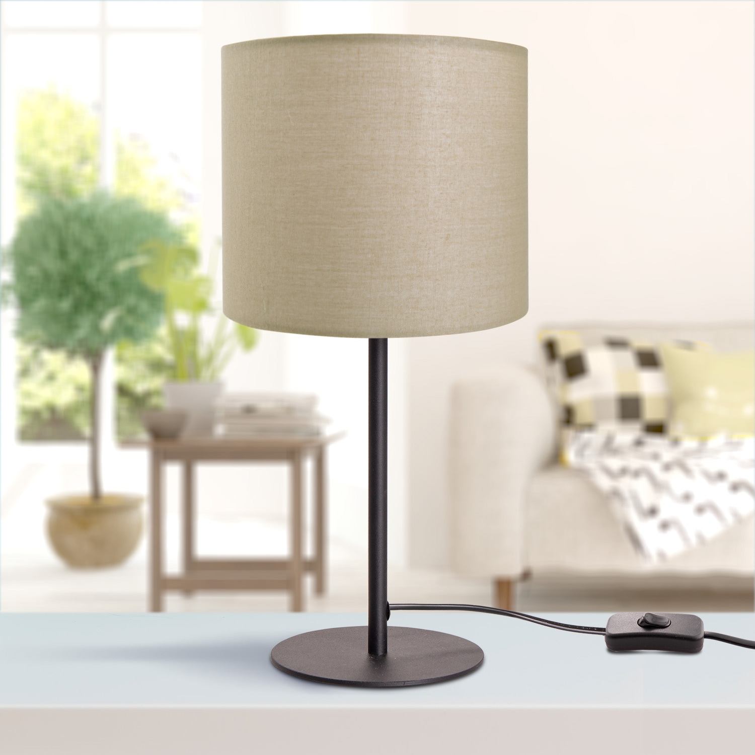Paco Home Tischleuchte »Uni bestellen online E14 Für LED Lampe, 1 Deko Color«, flammig-flammig, Und Schlafzimmer, Unifarben, Wohnzimmer