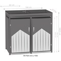 WESTMANN Mülltonnenbox »WMHHWTC-72«, für 2x240 l, BxTxH: 134x84x125 cm