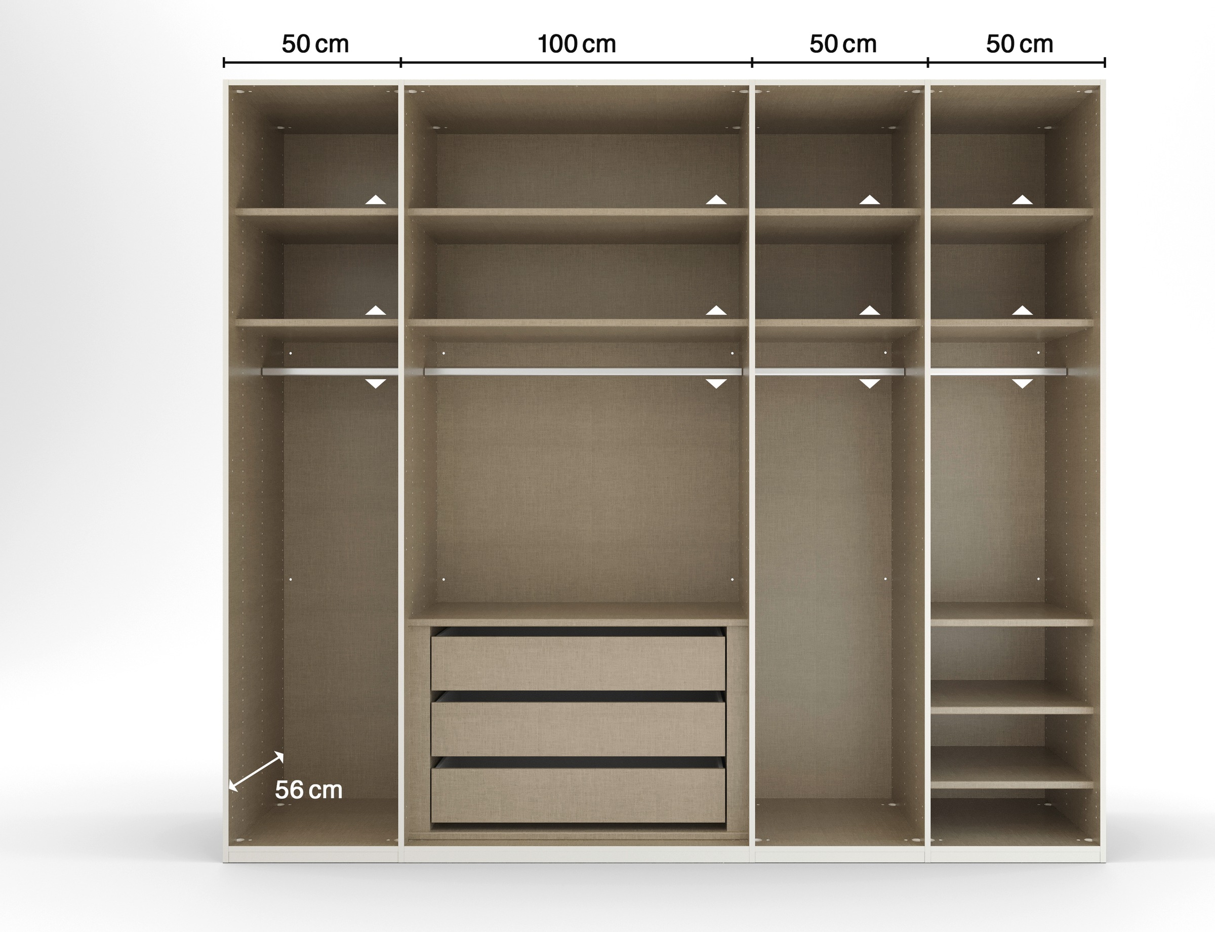 rauch Drehtürenschrank »Kleiderschrank Schrank Garderobe SKAT SHINE mit hochwertigem,«, transparentem Grauglas inkl. umfangreichem Zubehör MADE IN GERMANY