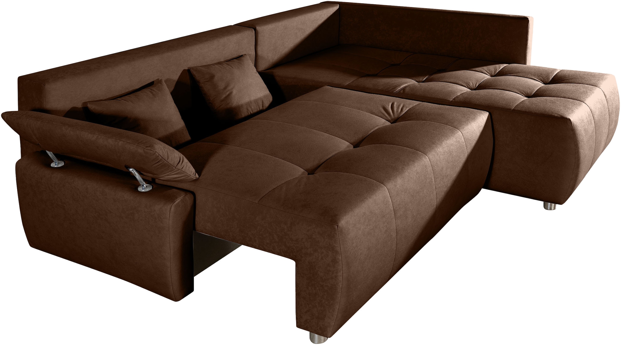 COLLECTION AB Ecksofa »Funtastic, Breite 213 cm« mit Schlaffunktion, Bettkasten, Armverstellung und Bonnelfederkern