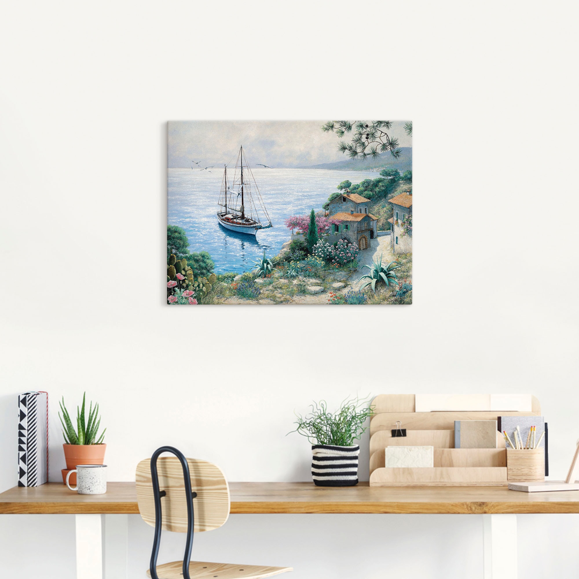 Artland Wandbild "Die Bucht", Boote & Schiffe, (1 St.), als Leinwandbild, W günstig online kaufen