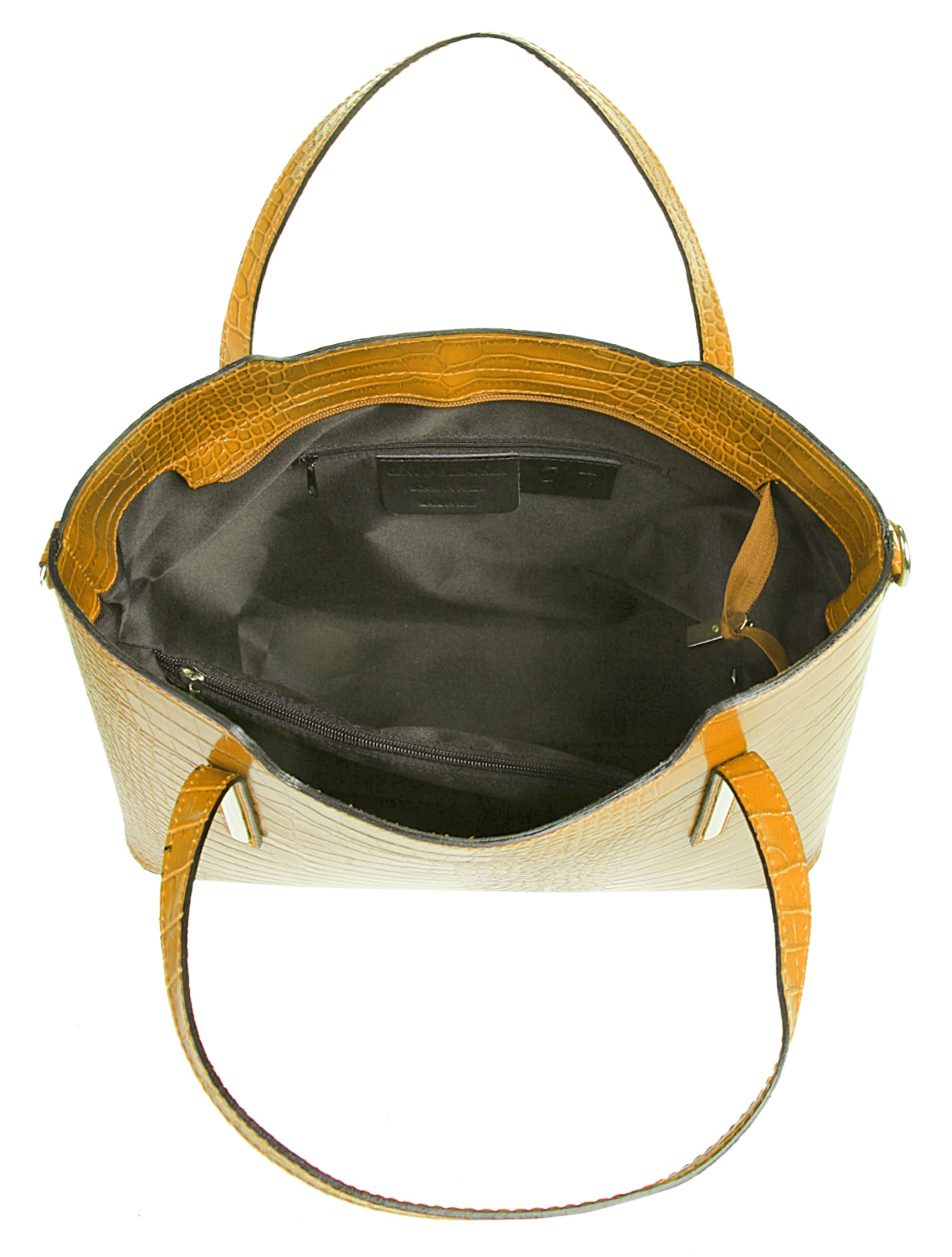 Cluty Henkeltasche, echt Leder, Made in Italy