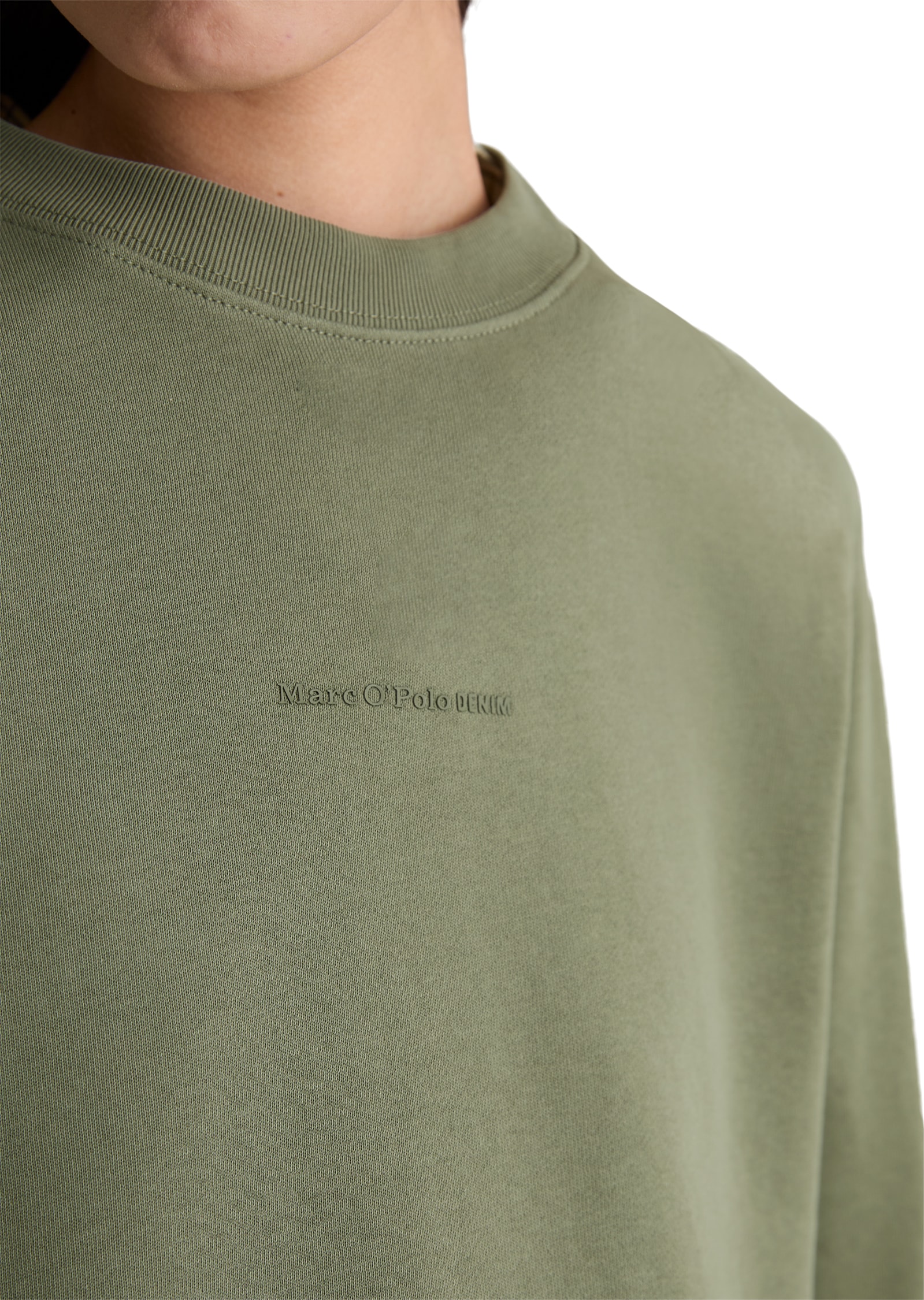 Marc O'Polo DENIM Sweatshirt , Rückenteil dezent länger, kleine Seitenschlitze, relaxed fit
