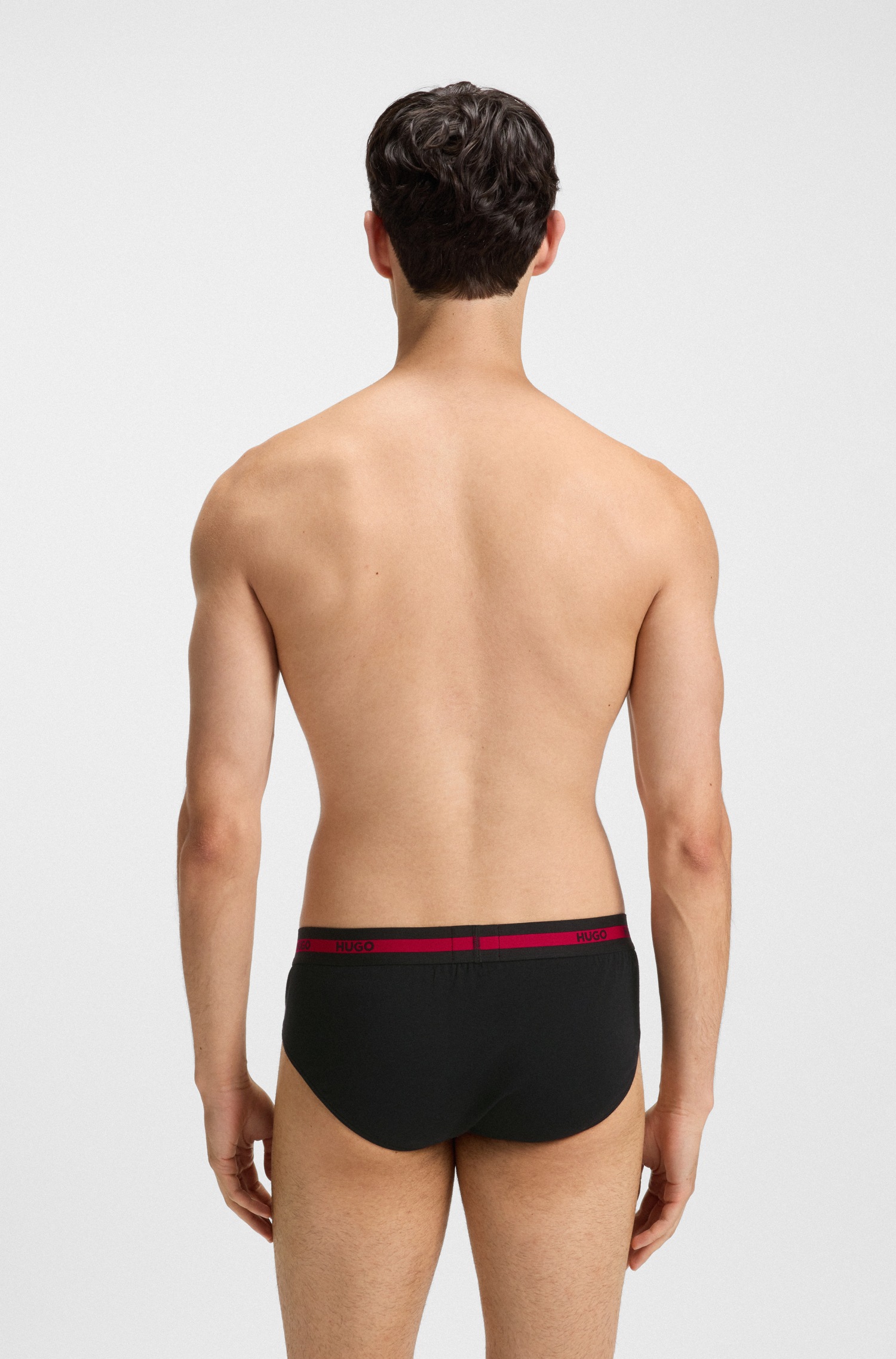 HUGO Underwear Slip »HIPBR TRIPLET PLANET«, aus Stretch-Baumwolle, mit Logo-Streifen am Bund