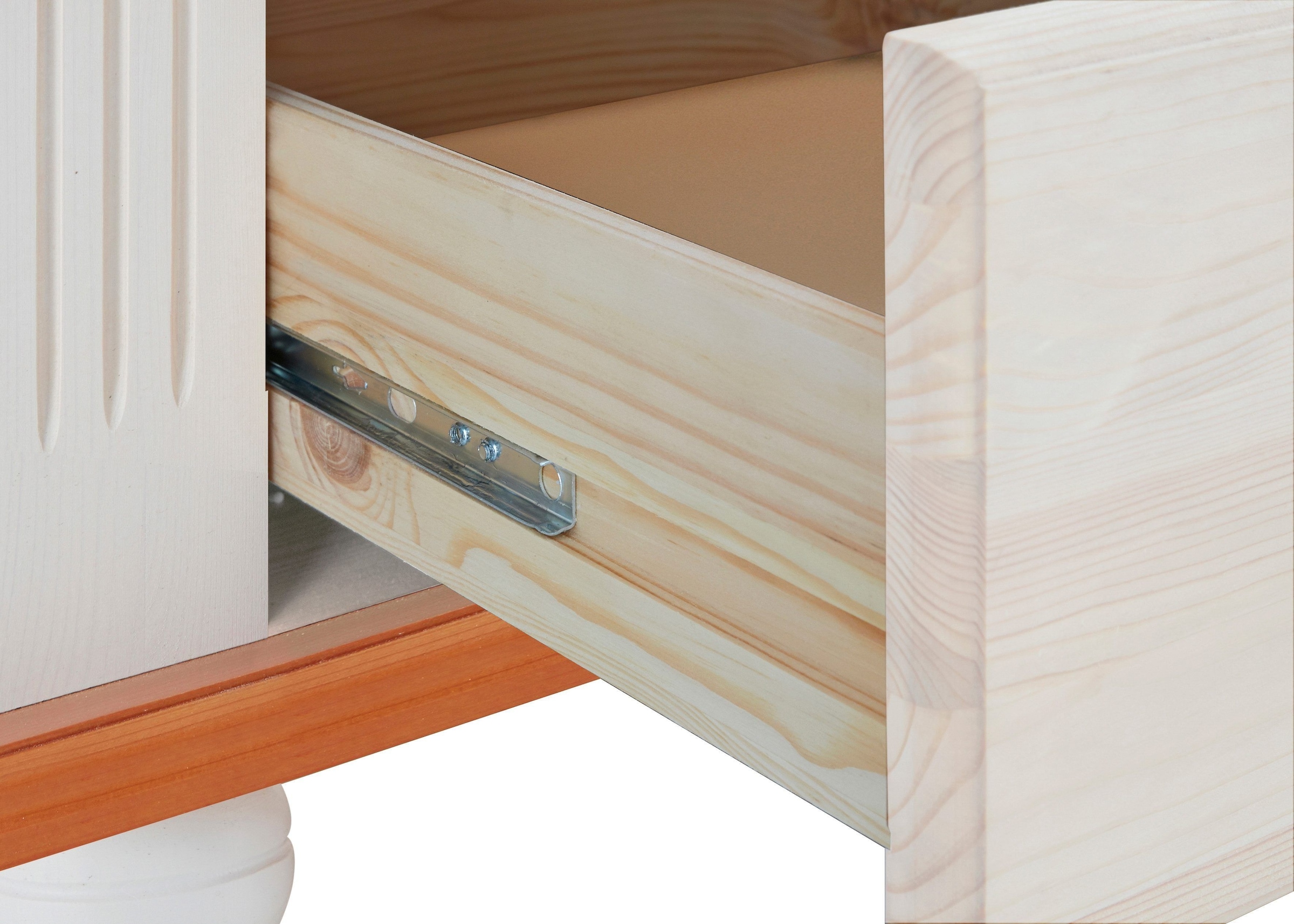 Home affaire Kleiderschrank »Adele«, (4 Breiten: 92/130/169/207 H/T ca. 191/54 cm), aus massiver Kiefer,Spiegel beim 4-und 5-trg.Schrank, Innenausstattung