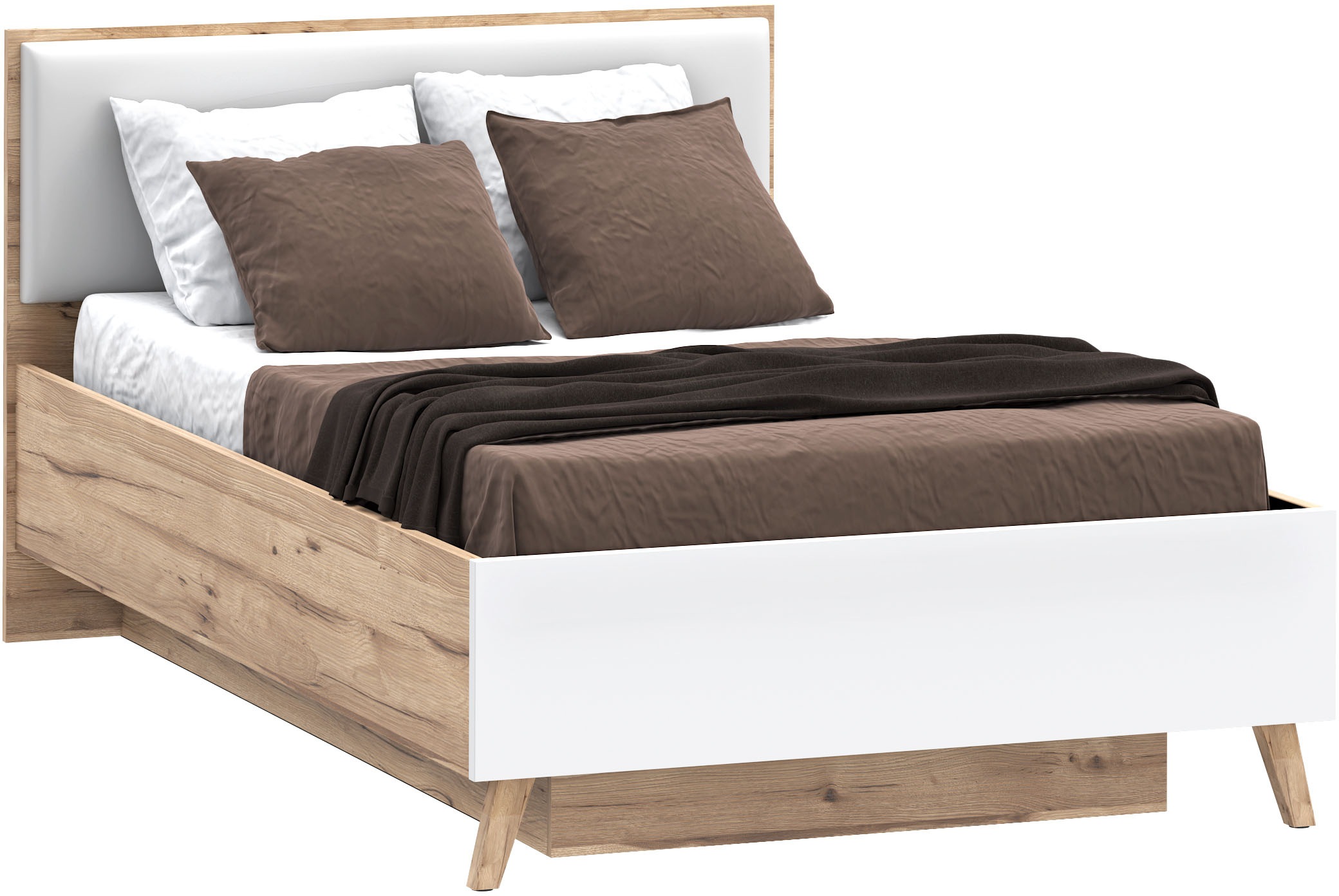 FORTE Stauraumbett »Vankka viel Stauraum, skandinavisches Design, Made in E günstig online kaufen