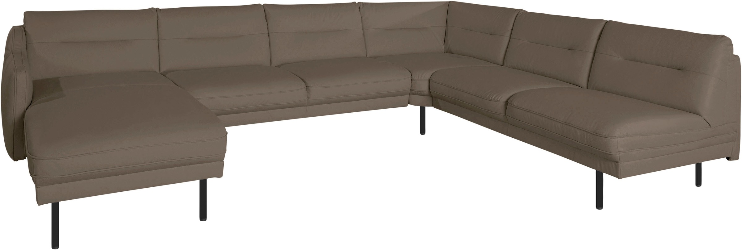 Home affaire Wohnlandschaft »Nordfyn U-Form« edles Design in 3 Bezugsqualit günstig online kaufen