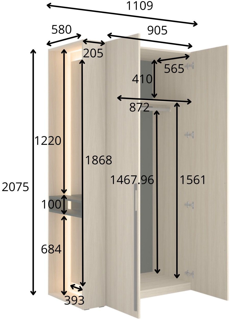 Home affaire Einlegeboden »TRENTO Regalböden im 3er Set, für mehr Stauraum und Ordnung« Set, Maße je Stück B/T/H: 87/55/1,6 cm, 3 Stk. tlg. FSC-zertifizierter Holzwerkstoff, passend zum Schrank TRENTO
