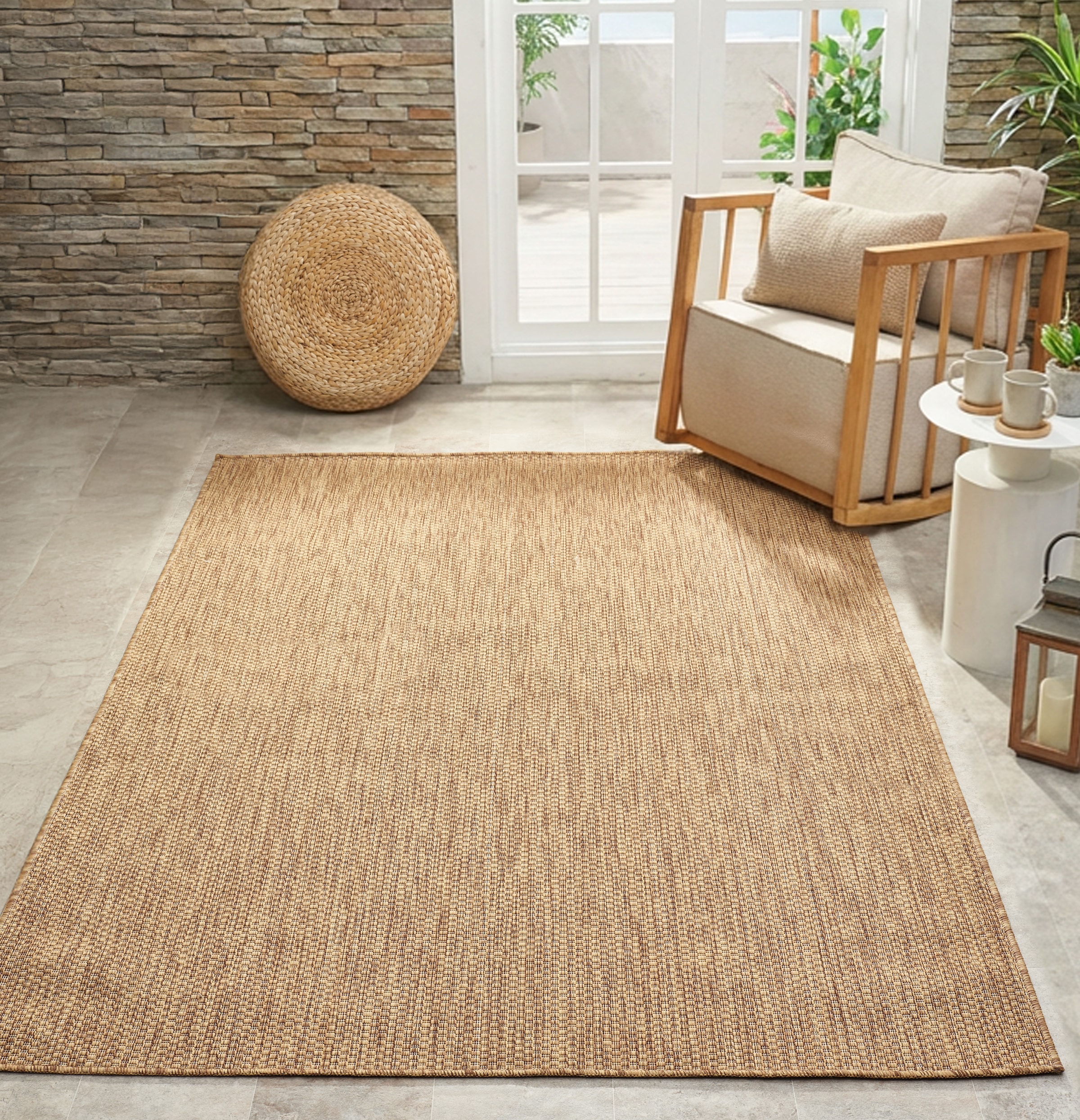 Bruno Banani Teppich »Venezia, auch als Läufer« rechteckig 4 mm Höhe In- und Outdoor geeignet, Sisal-Optik, Wetterfest & UV-beständig