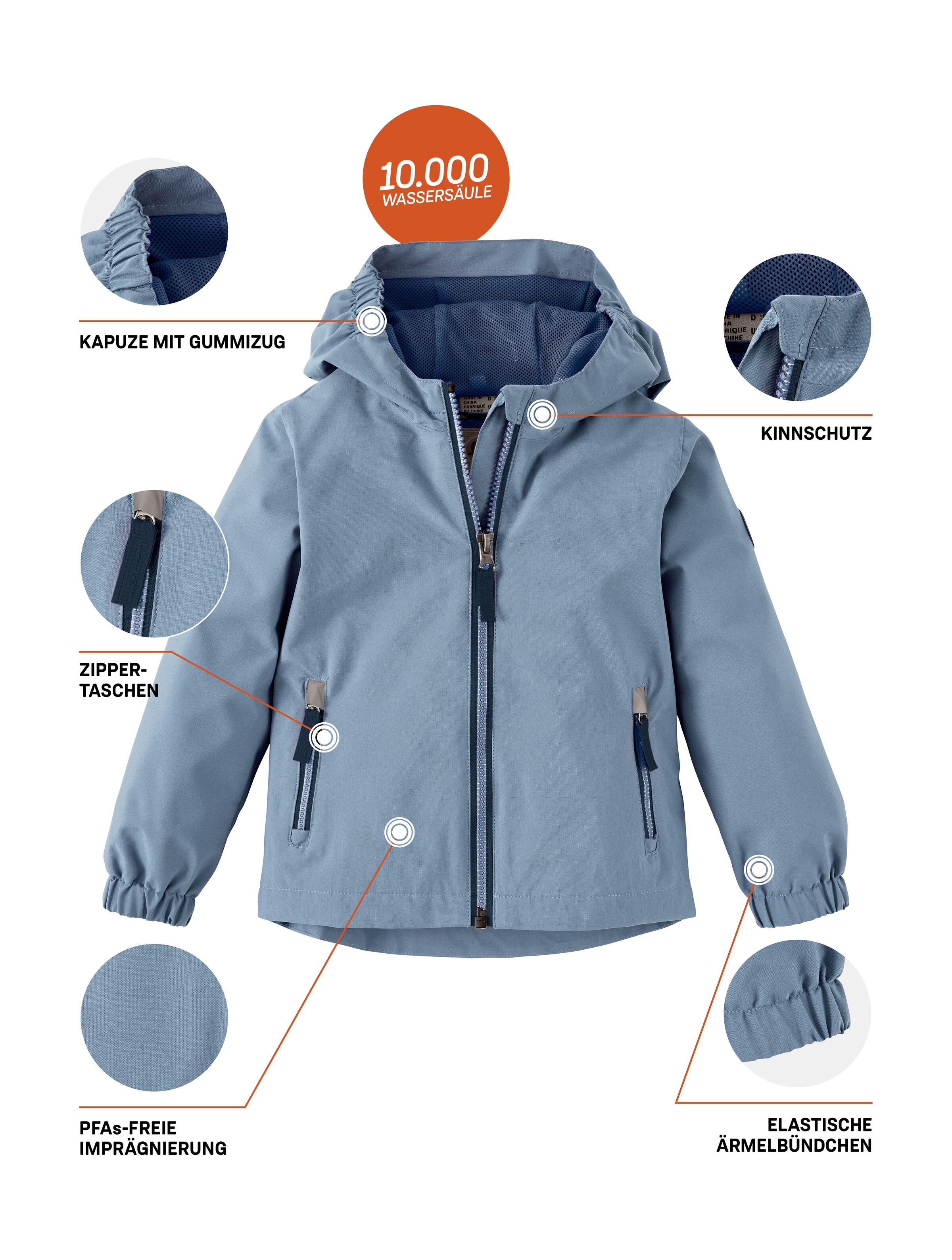 first instinct by killtec Funktionsjacke »FIOS 10 MNS JCKT« Wasser- und winddicht, Ärmel mit Grow-Up Funktion, Kinnschutz