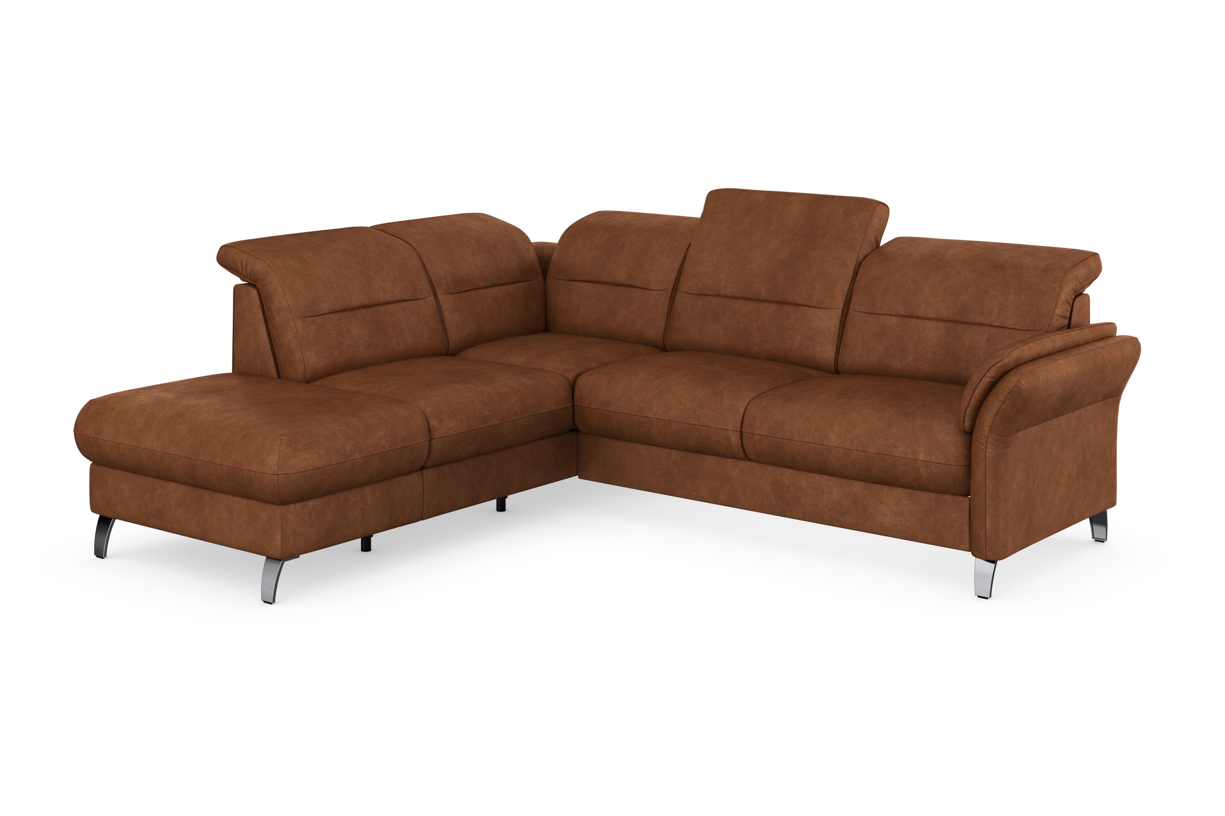 sit&more Ecksofa »Grenoble L-Form mit Federkern«, wahlweise mit Bettfunktion, Bettkasten, Arm- und Kopfteilverstellung