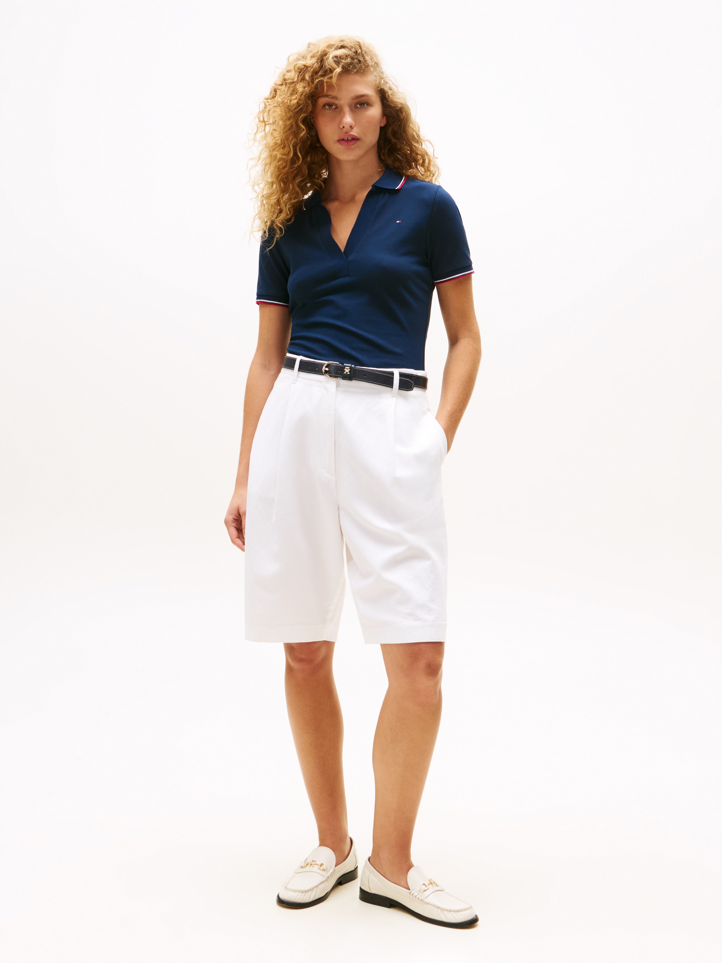 Tommy Hilfiger Poloshirt »1985 TIPPING SLIM OPEN SS POLO«