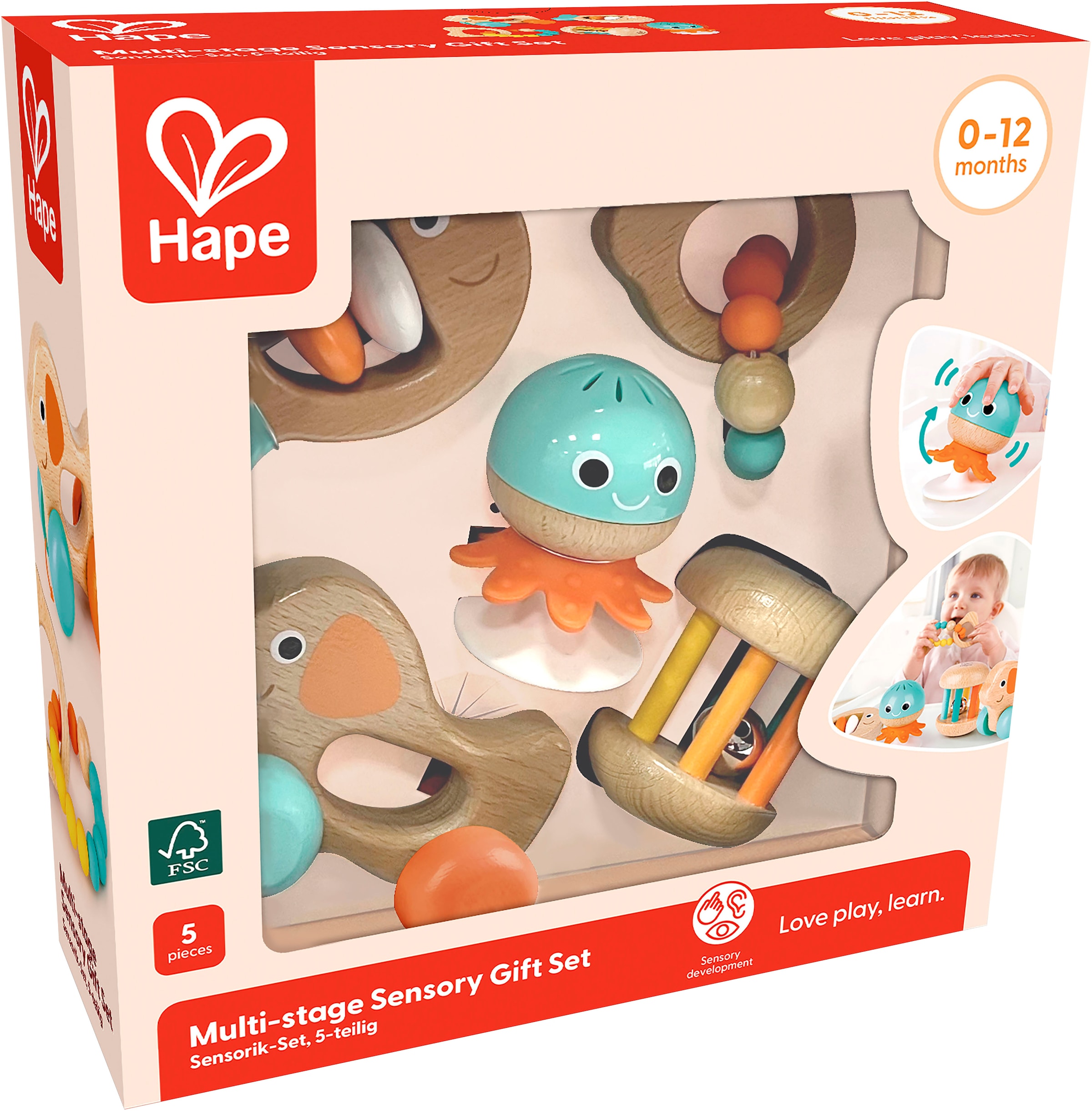 Hape Greifspielzeug »Sensorik-Set, 5-teilig«
