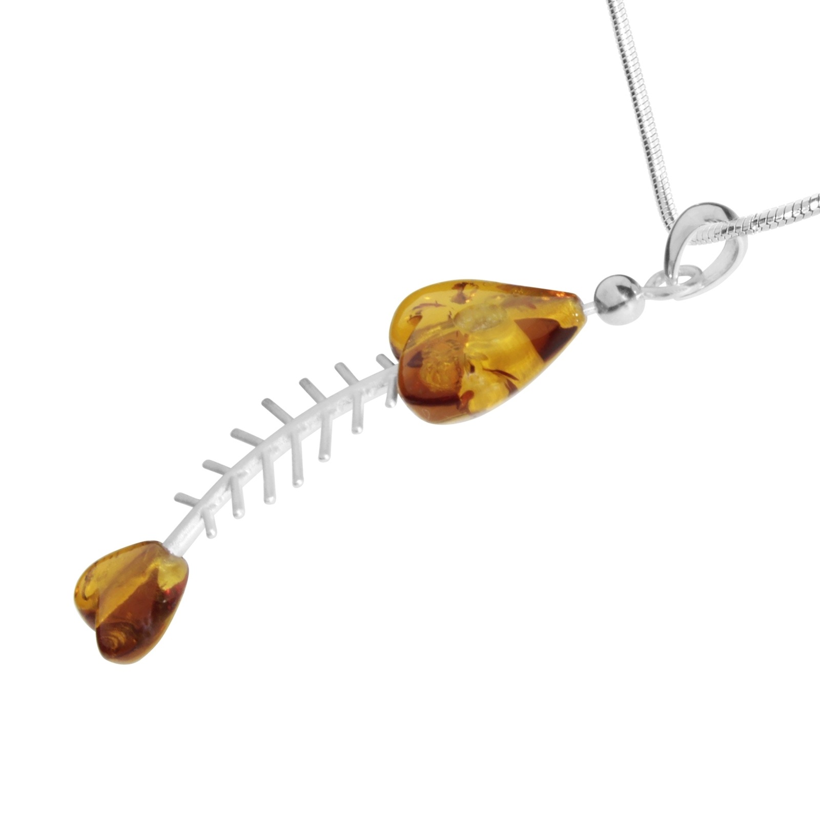 OSTSEE-SCHMUCK Kette mit Anhänger »Ostsee-Schmuck Kette mit Anhänger Fisch 60 mm«