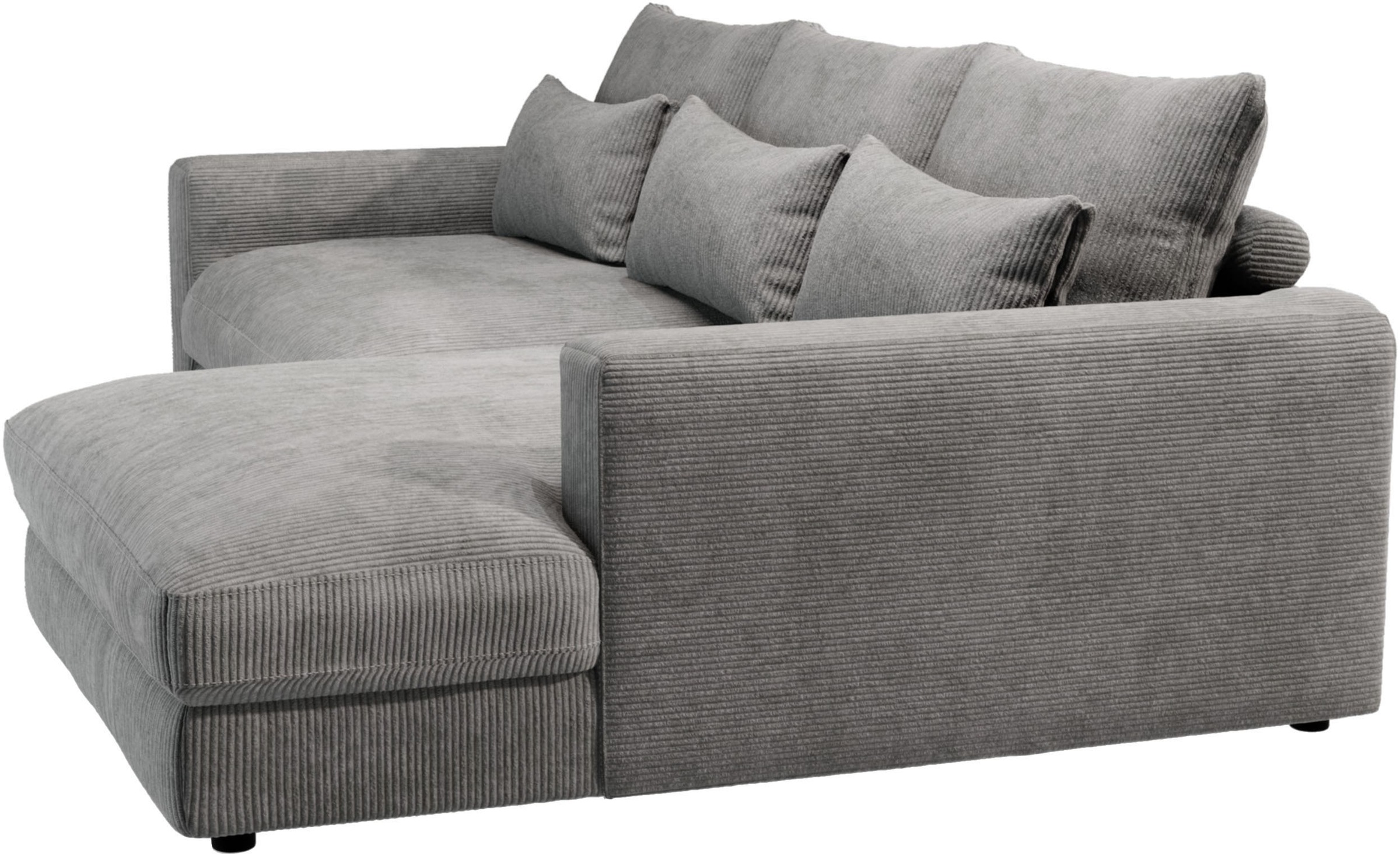 Home affaire Ecksofa »Darwin, viele Kissen, extra tiefe Sitzfläche, 271/89/171 (B(H/T)«, gemütlich und weich, L-Form, mit extra softem Sitzkomfort, Cord