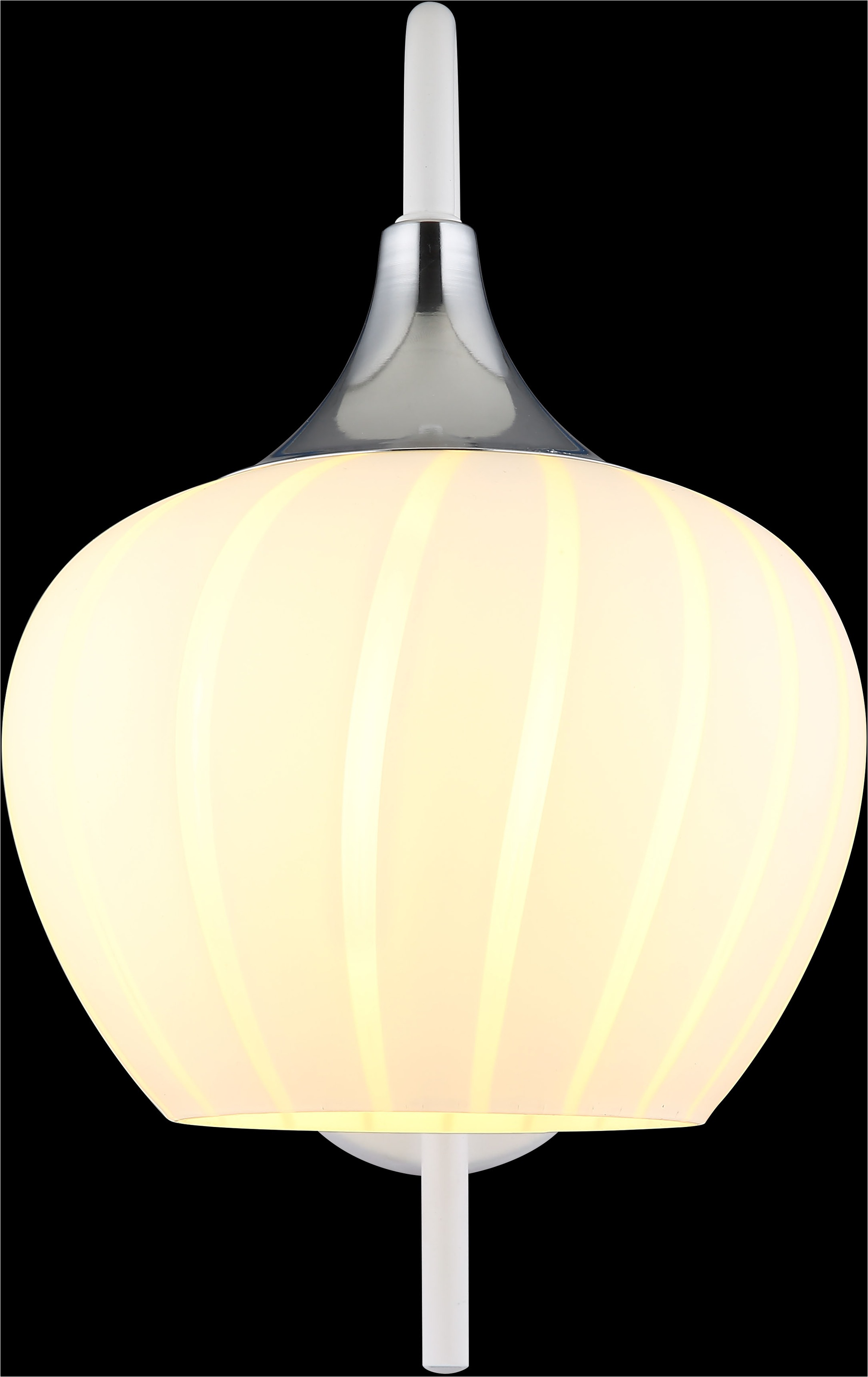 GLOBO LIGHTING Wandleuchte »MAXY« E27 1 Stk. Wandlampe/Metall/Glas Dekorillen/Lichtschein: abwärts/weiß chrom