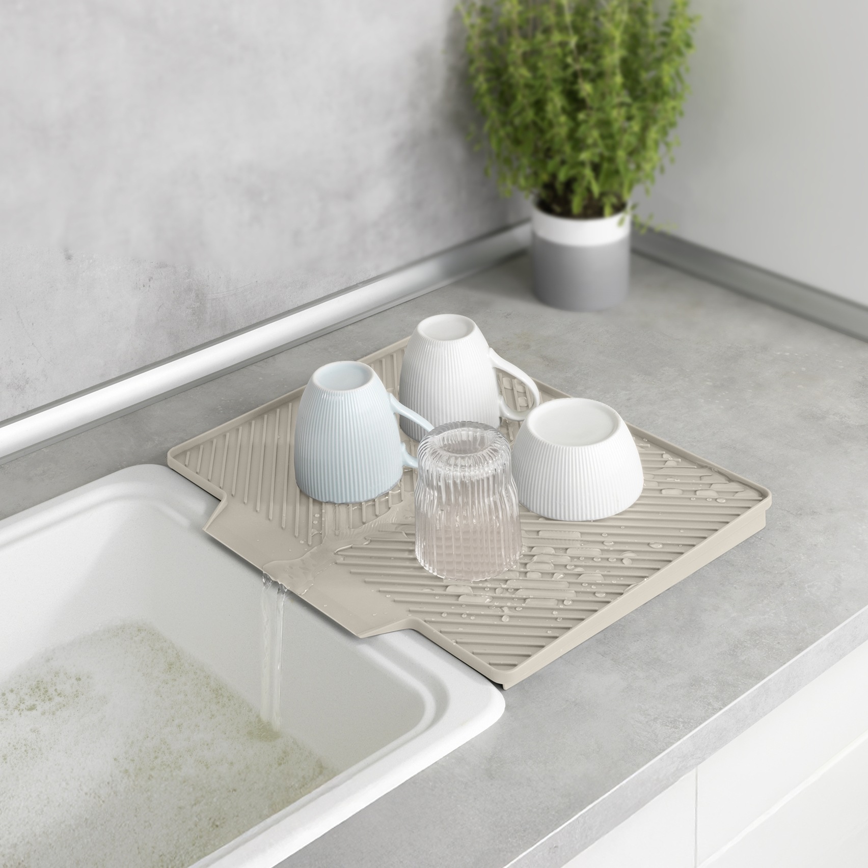 WENKO Abtropfmatte »Modell Nelia« Spülmatte für Geschirr, optimaler Wassera günstig online kaufen