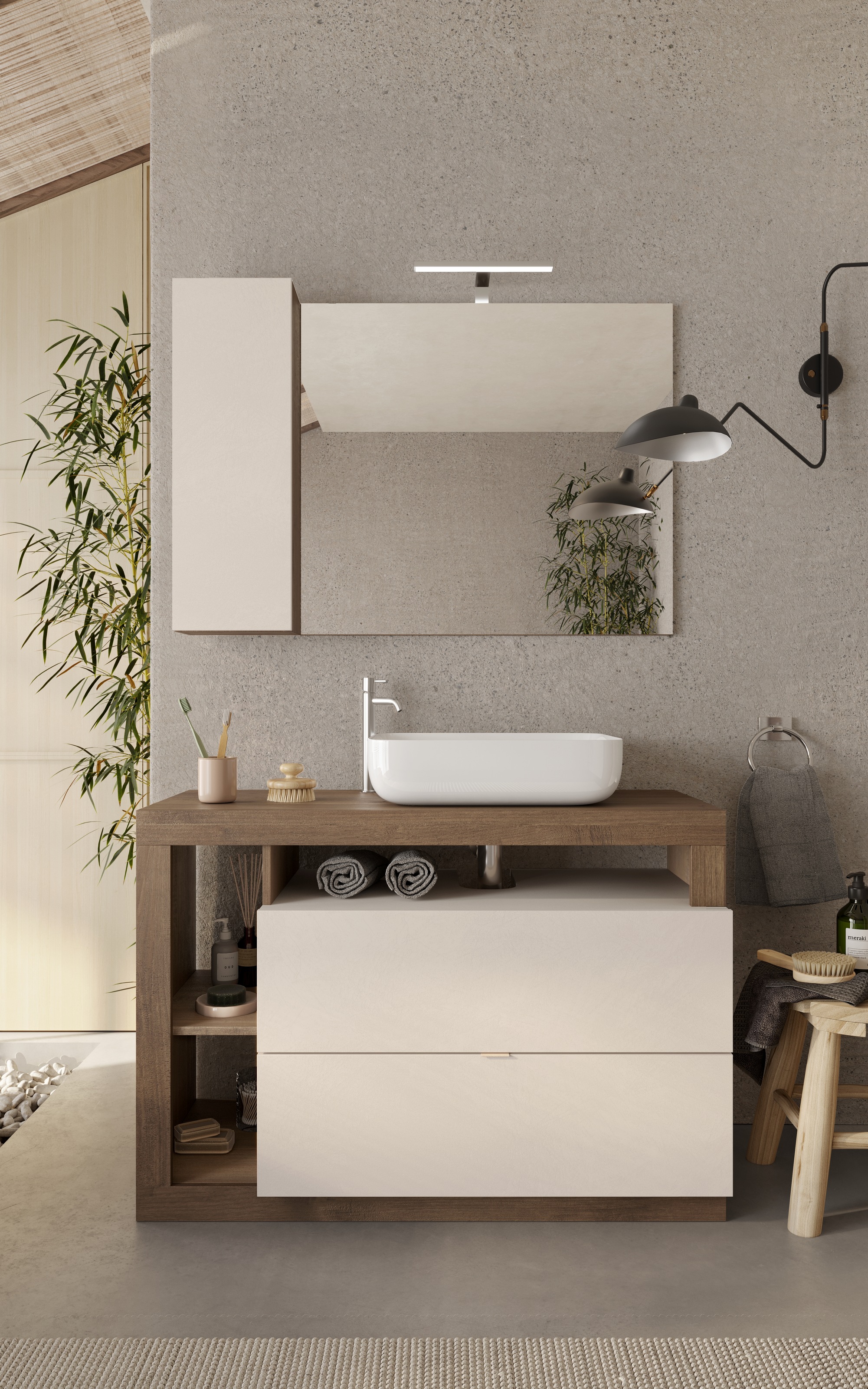 welltime Badmöbel-Set »Hamburg, Badezimmerset 2tlg. Breite 110 cm, Badmöbel günstig online kaufen