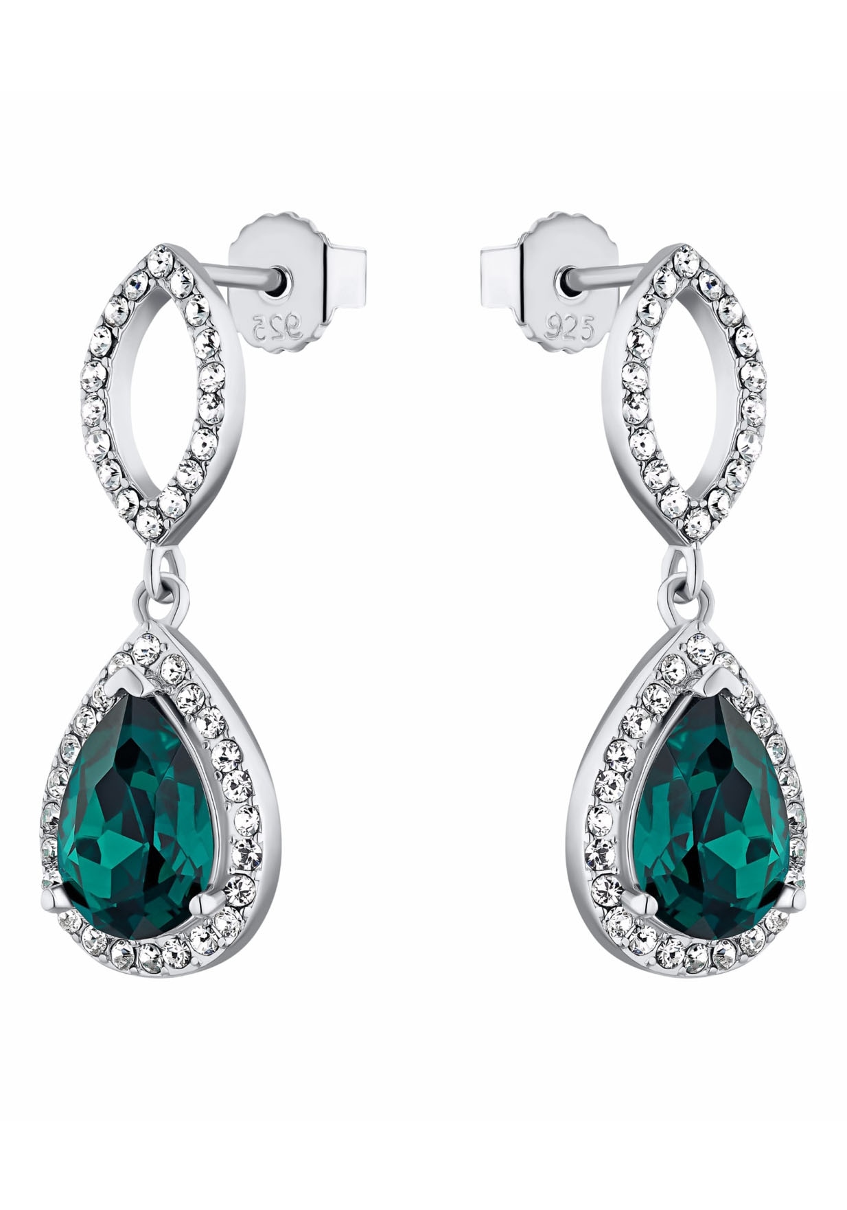 Amor Paar Ohrhänger »Tropfen« mit Glasstein