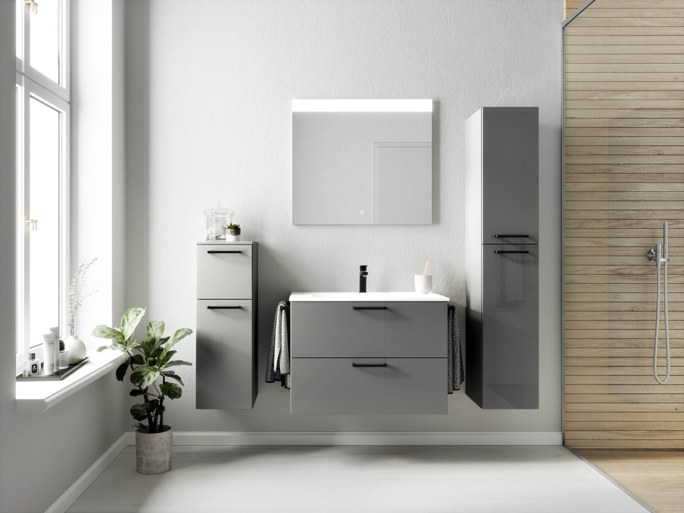 nobilia® Badmöbel-Set »Tolvina« vormontiert, mit Soft-Close, 2 Stk. tlg. günstig online kaufen