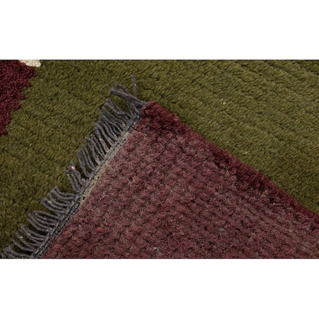 morgenland Wollteppich »Nepal Teppich handgeknüpft grün«, rechteckig,  handgeknüpft online bestellen