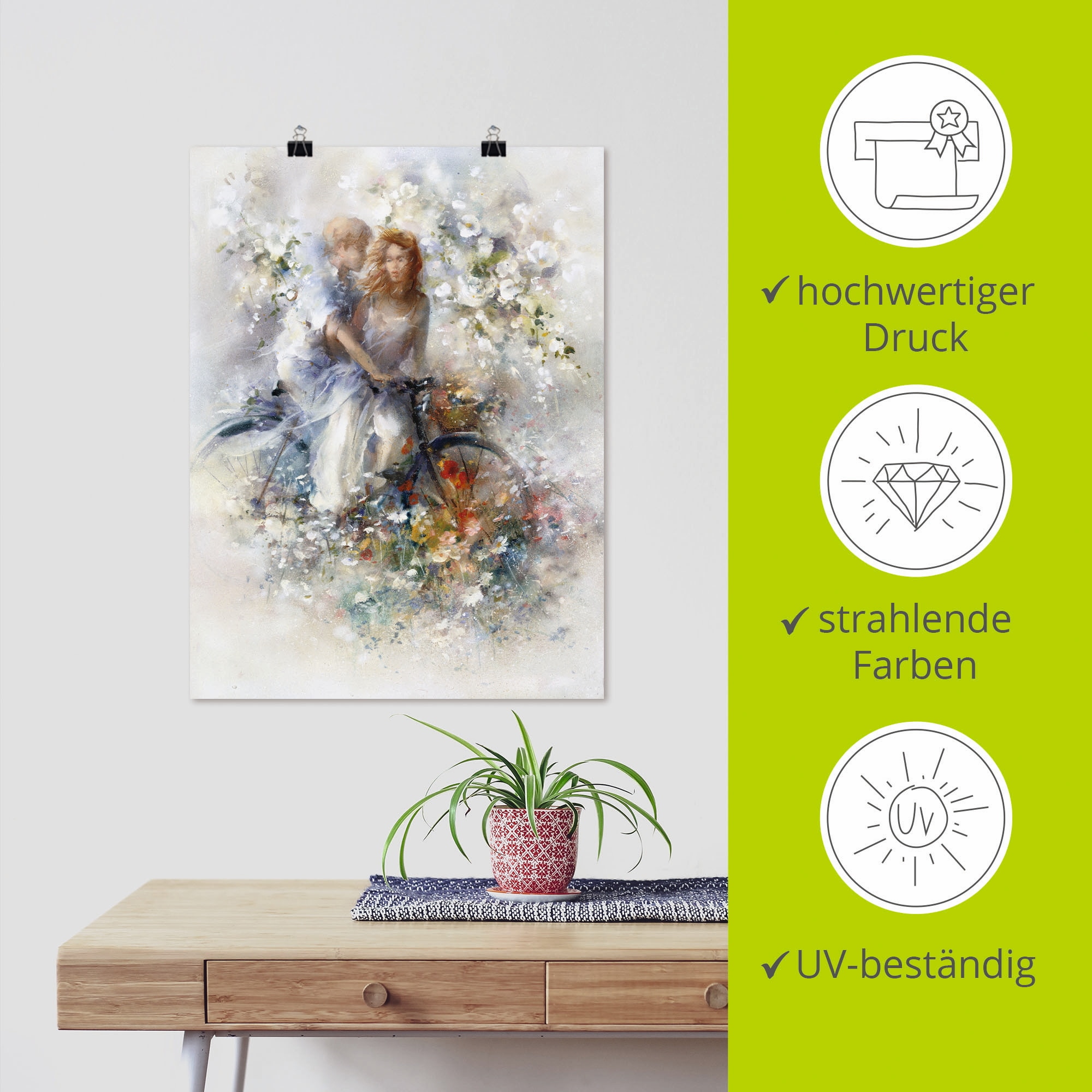 Artland Wandbild »Frühling II«, Paar, (1 St.), als Leinwandbild, Poster, Wandaufkleber in verschied. Größen